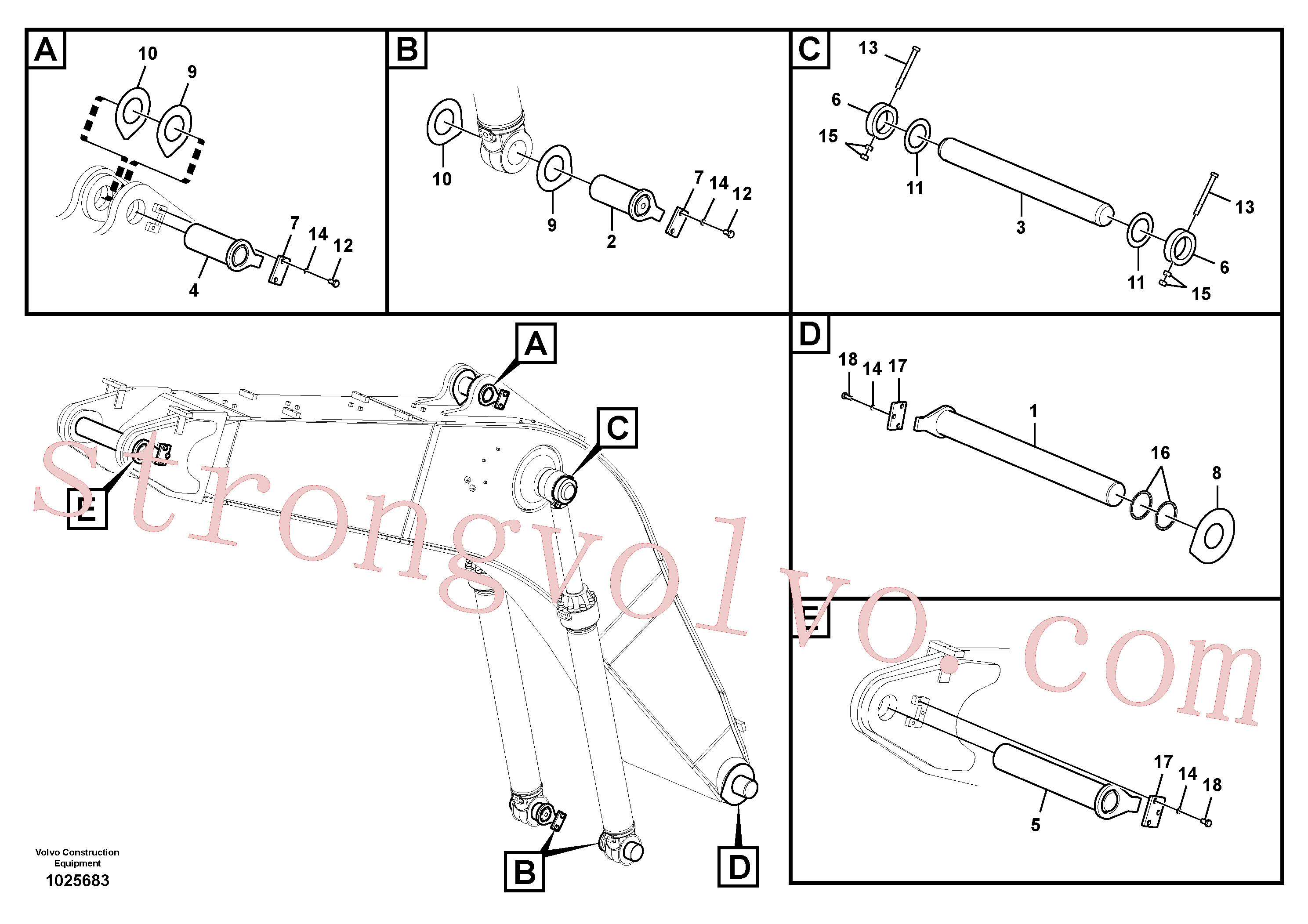 Atacado VOE14528484 Pino Volvo escavadeira
