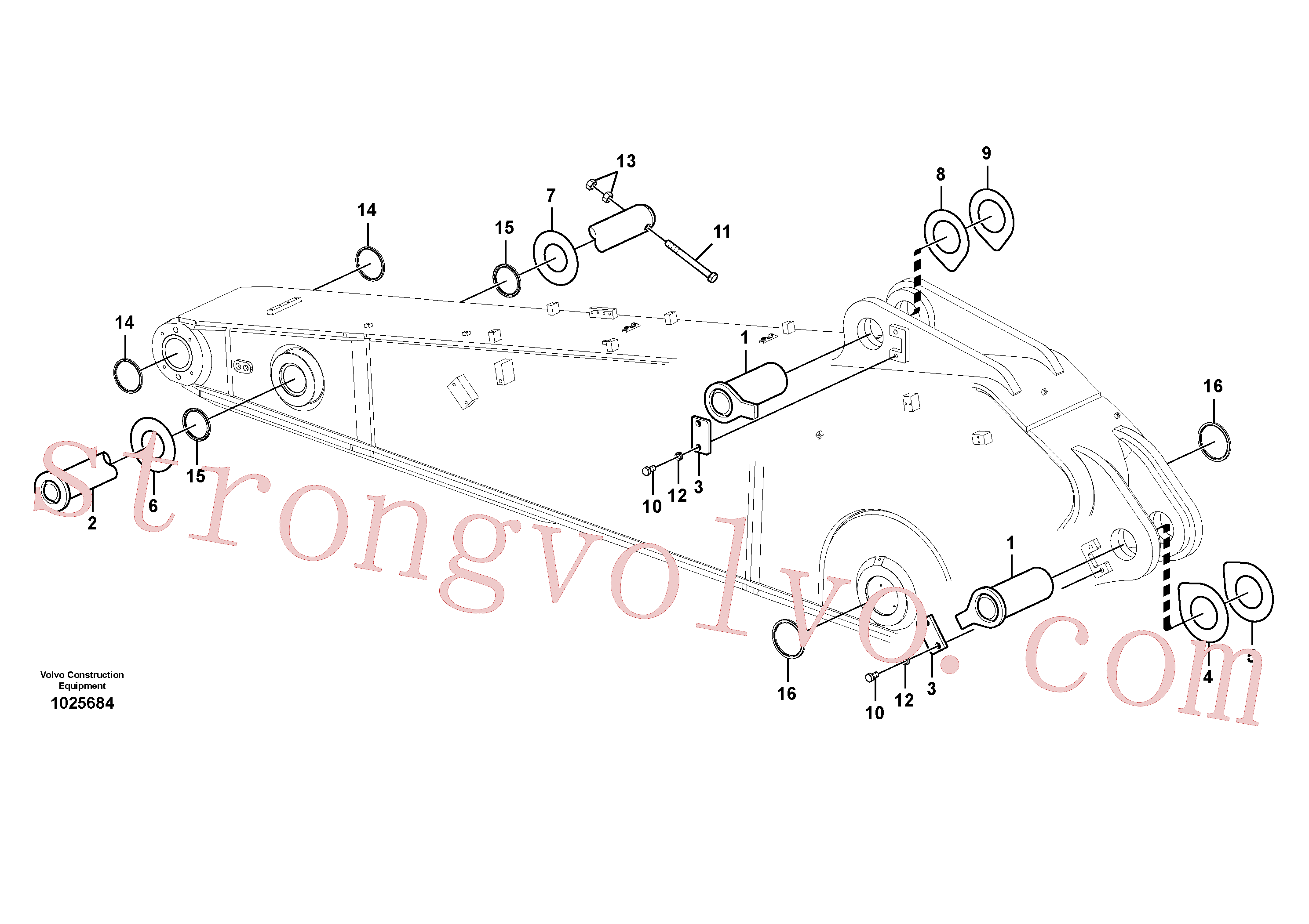 VOE991646 Volvo Elos do braço de afundamento(1025684 Montagem)