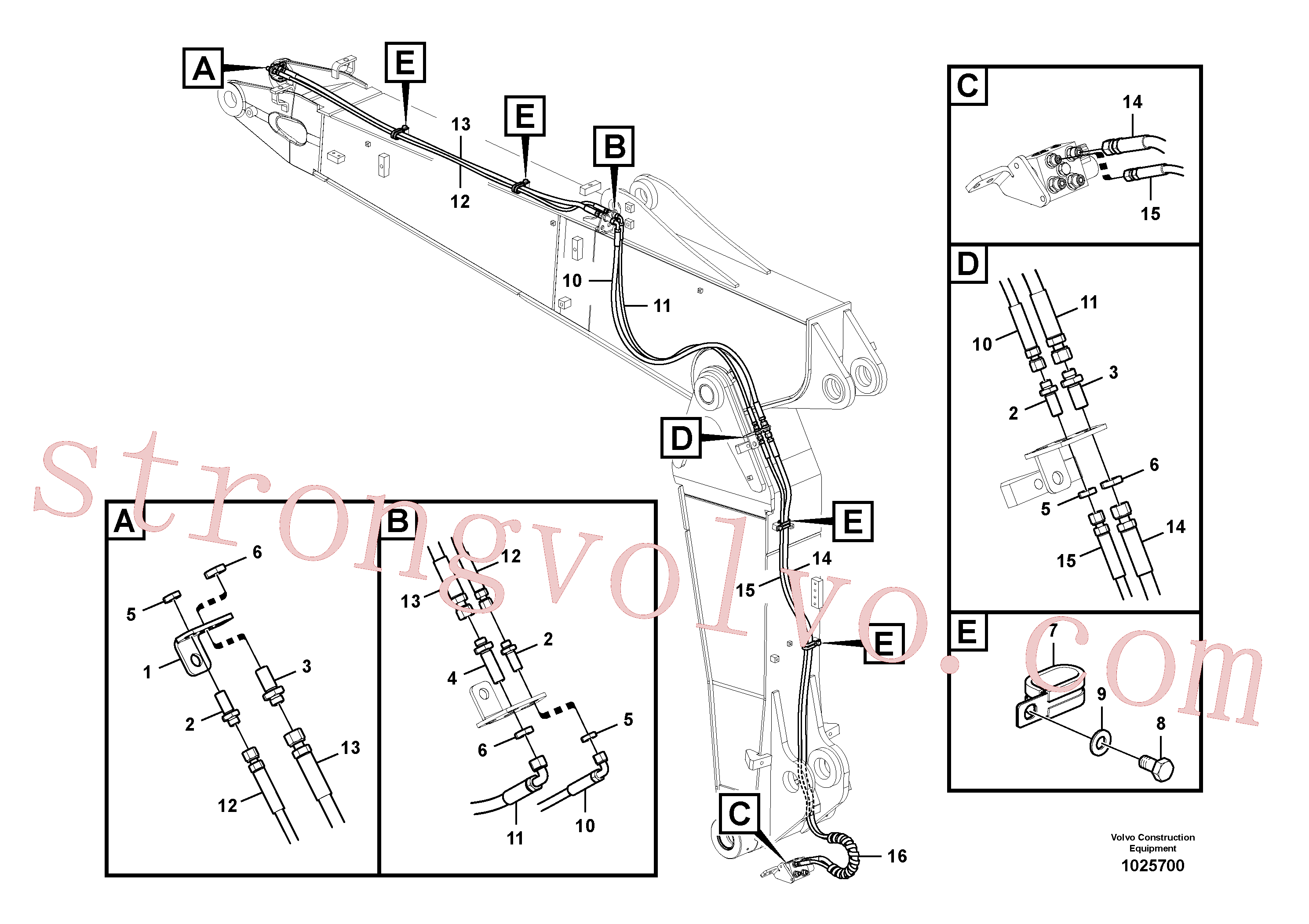 Volvo VOE15031712 Niple Volvo Acessórios para escavadeira