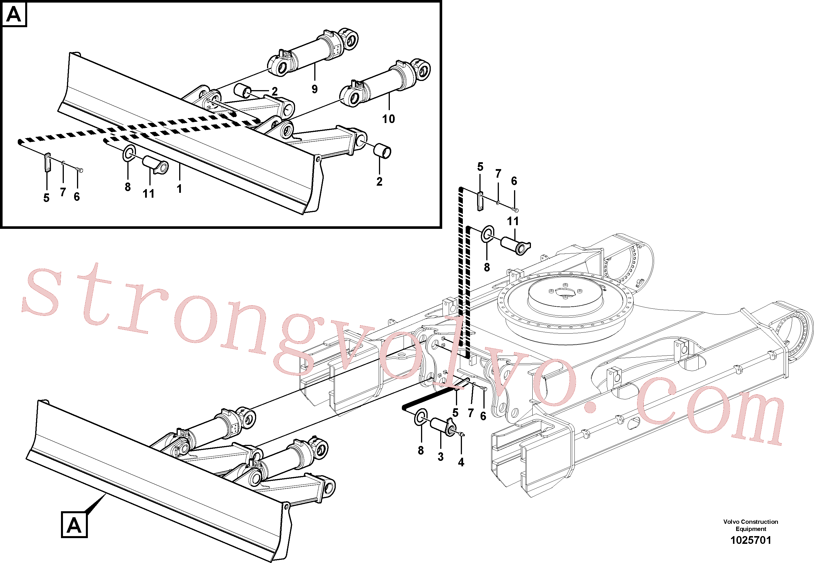 VOE14505274 Volvo Lâmina niveladora(1025701 Montagem)