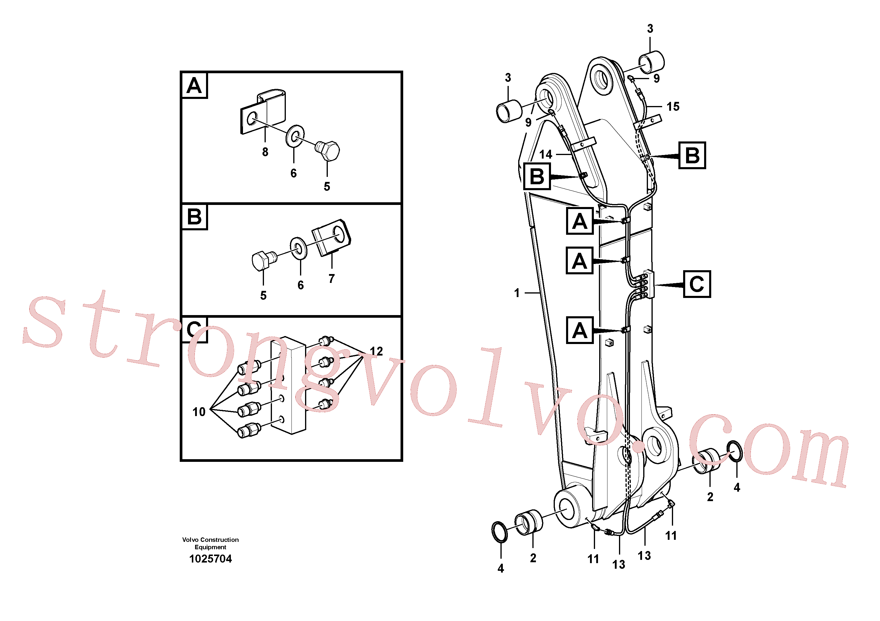 Volvo Montagem VOE14595453 Lança Acessórios