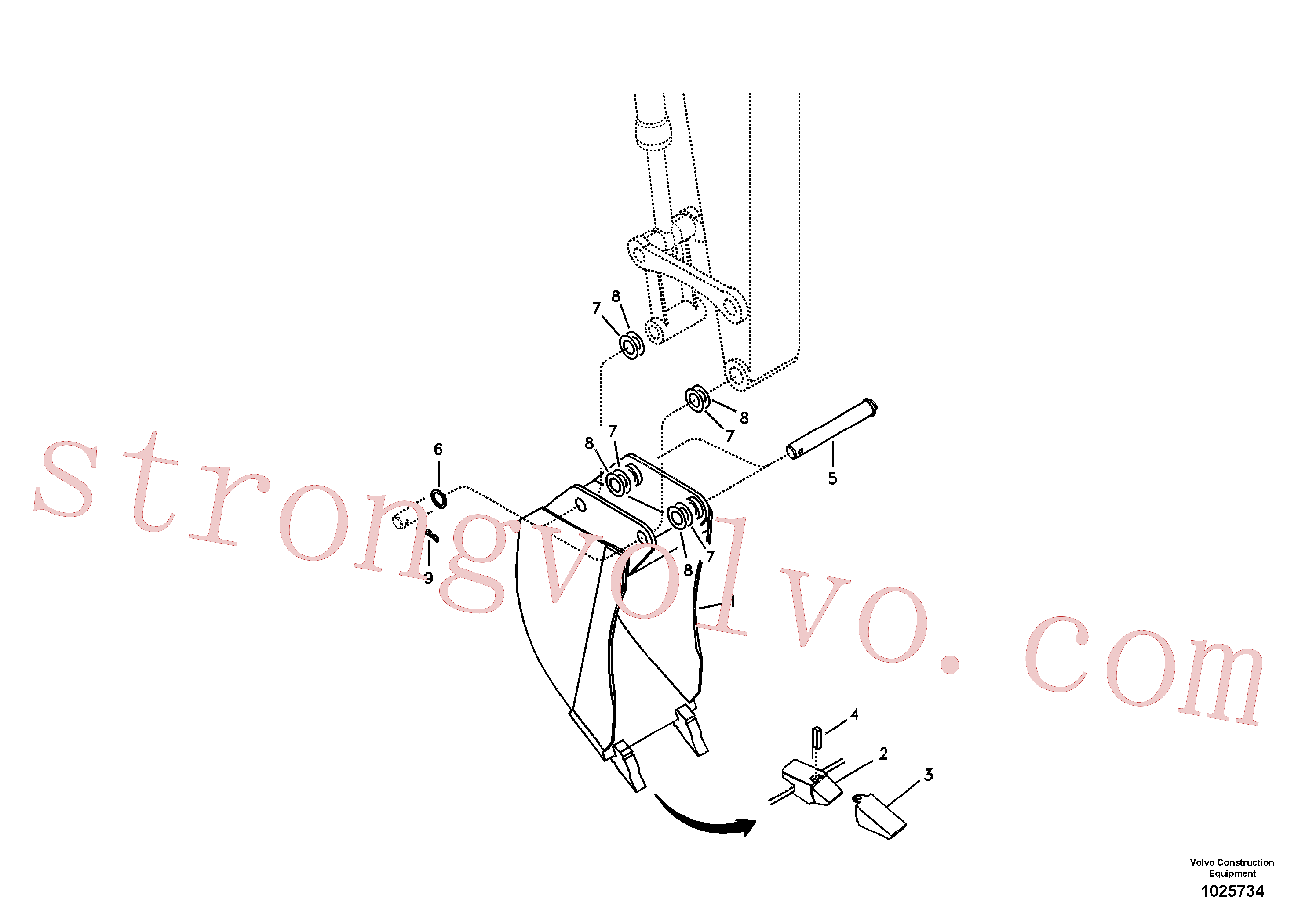 VOE14520902 Volvo Balde(1025734 Montagem)