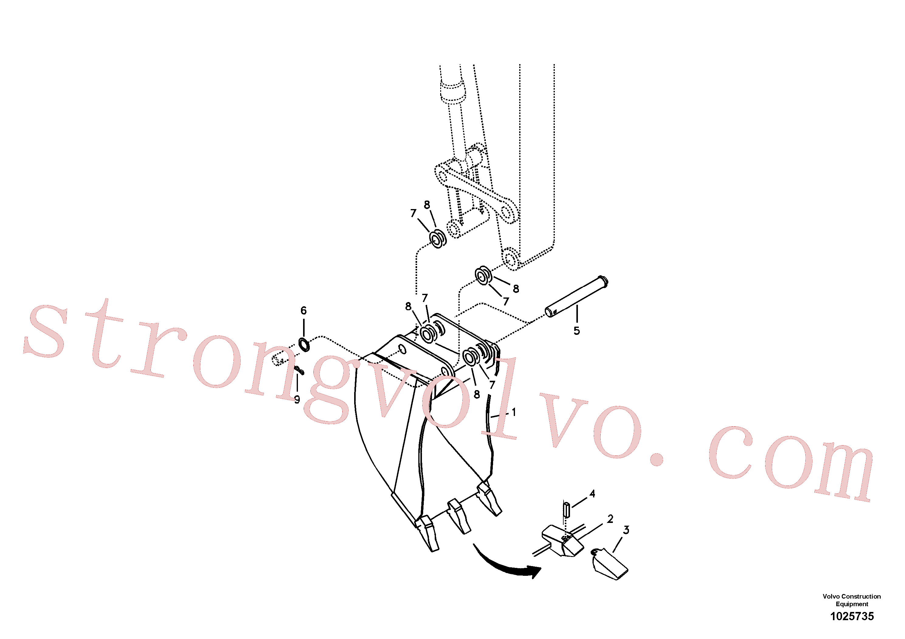 VOE11884312 Volvo Balde(1025735 Montagem)