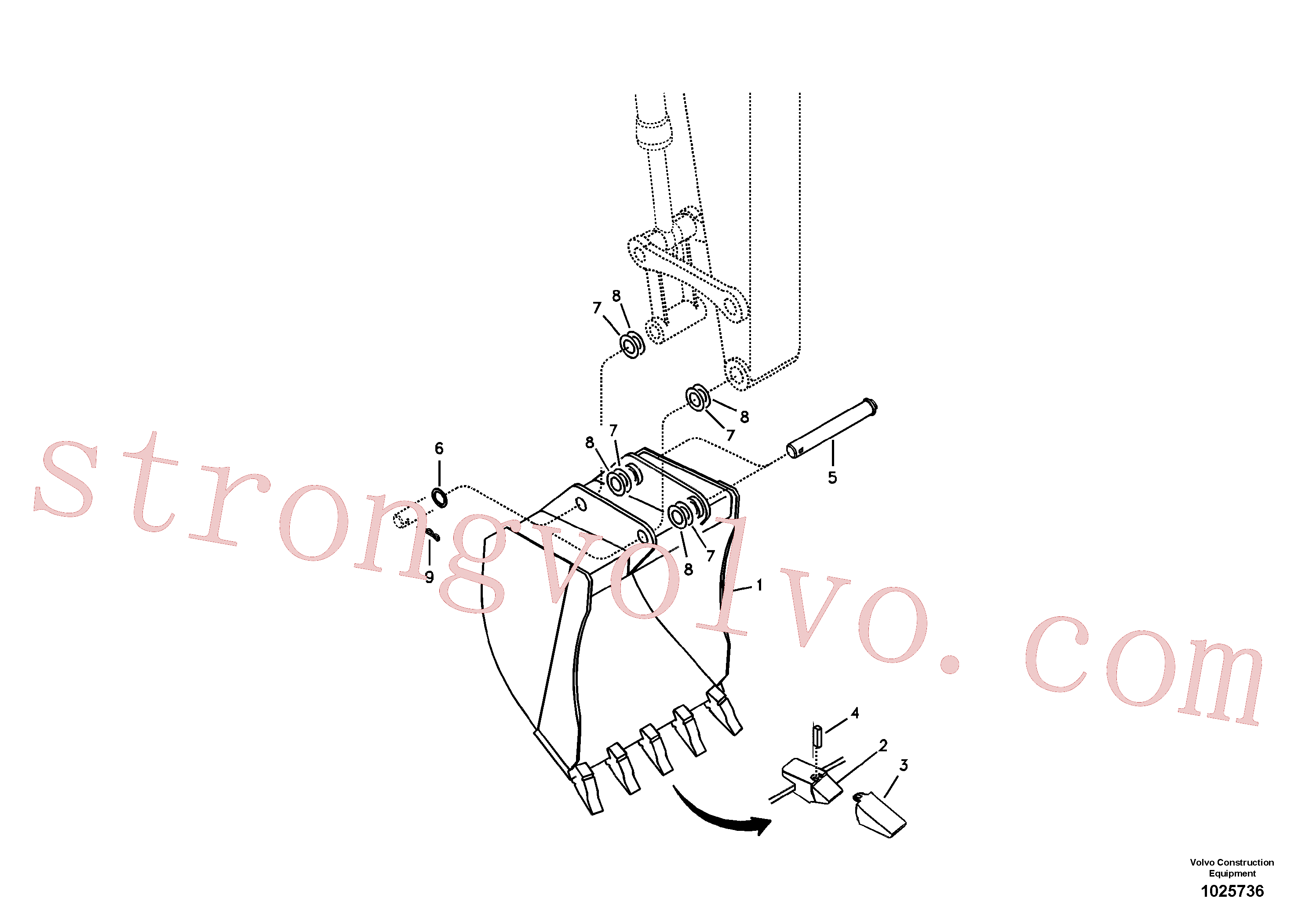 VOE14546096 Volvo Balde(1025736 Montagem)