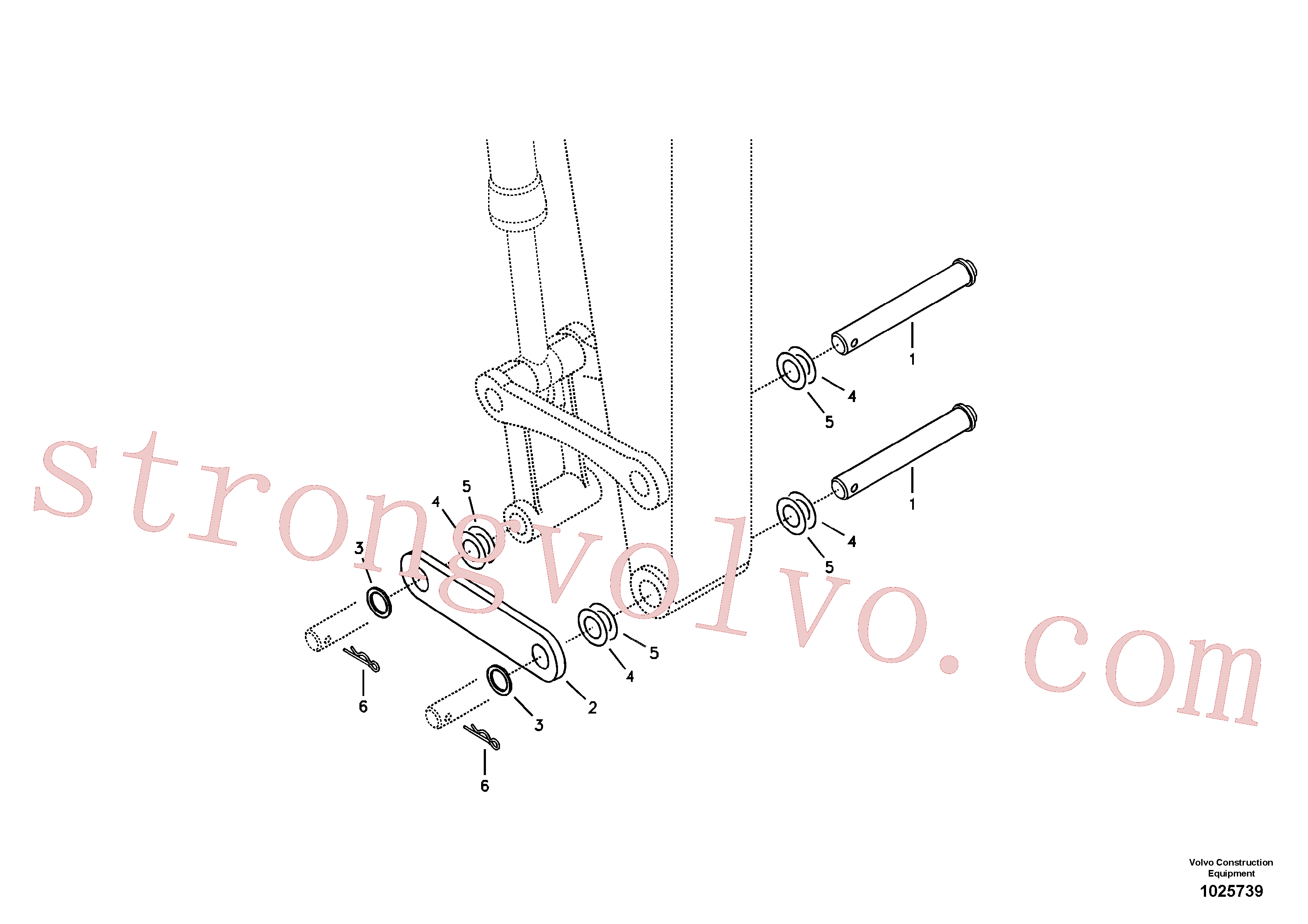 VOE14520901 Volvo Articulação para sem balde(1025739 Montagem)