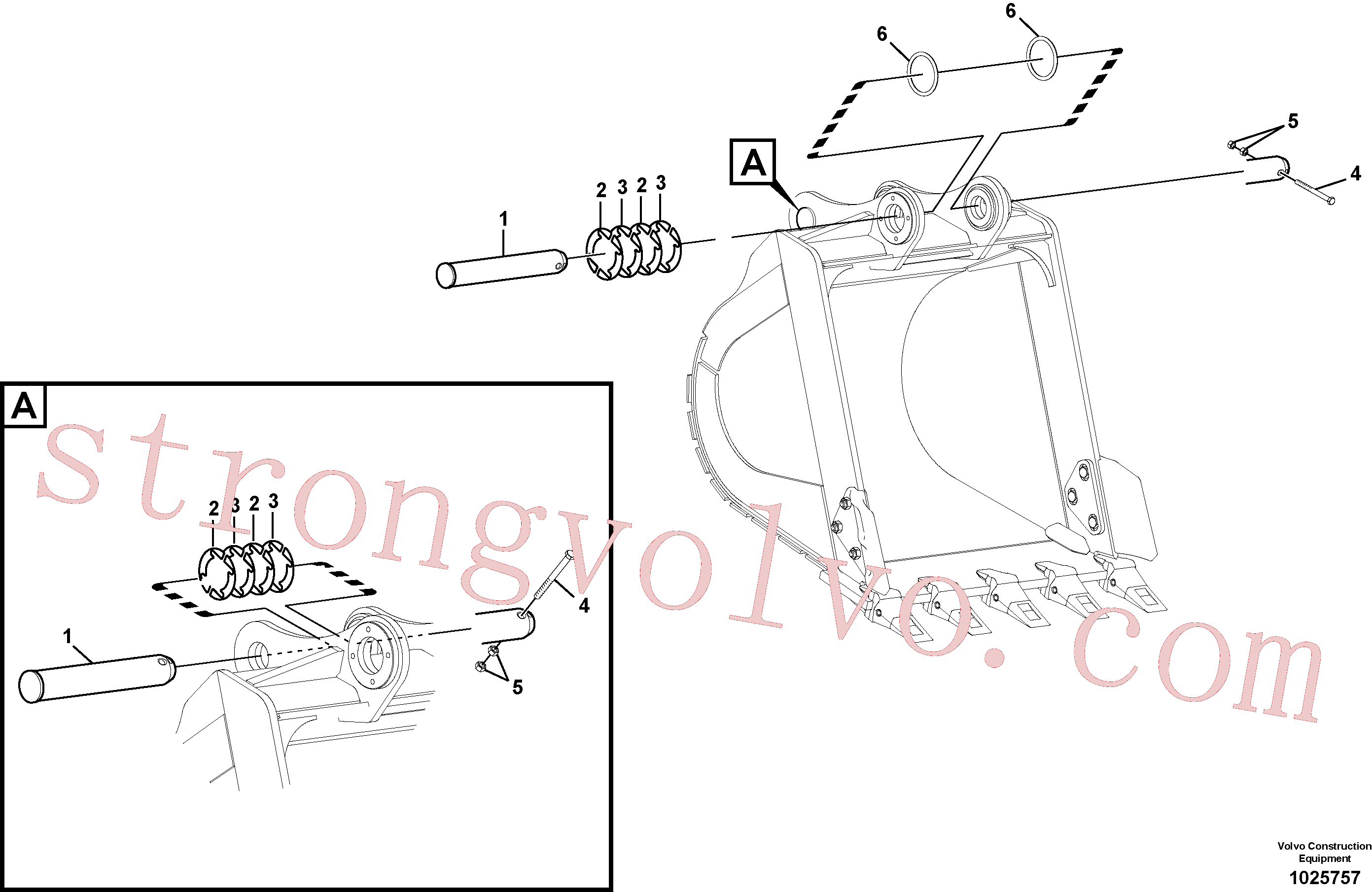 VOE14716424 Volvo Tirantes ao balde(1025757 Montagem)