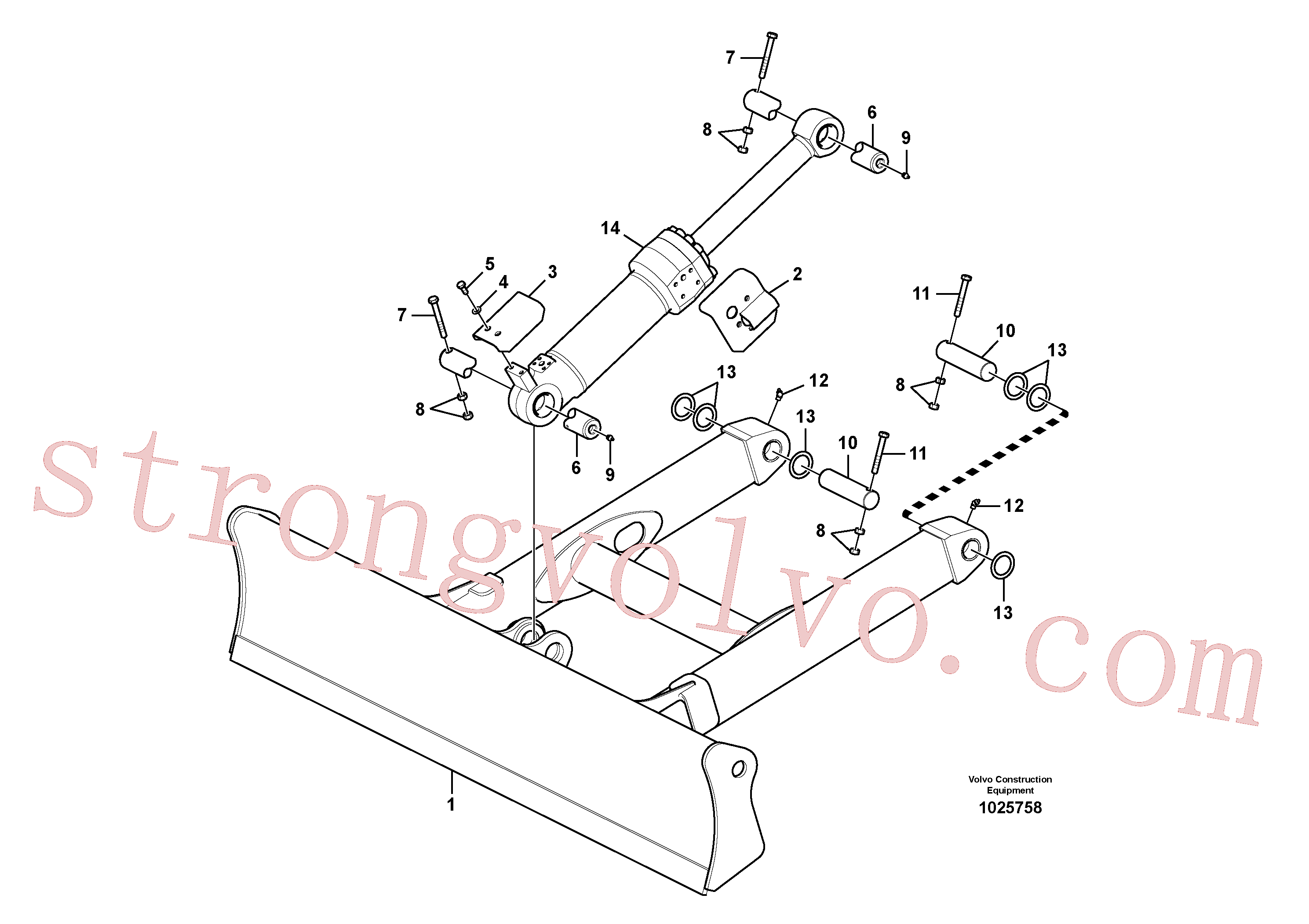 VOE14568597 Volvo Lâmina niveladora(1025758 Montagem)