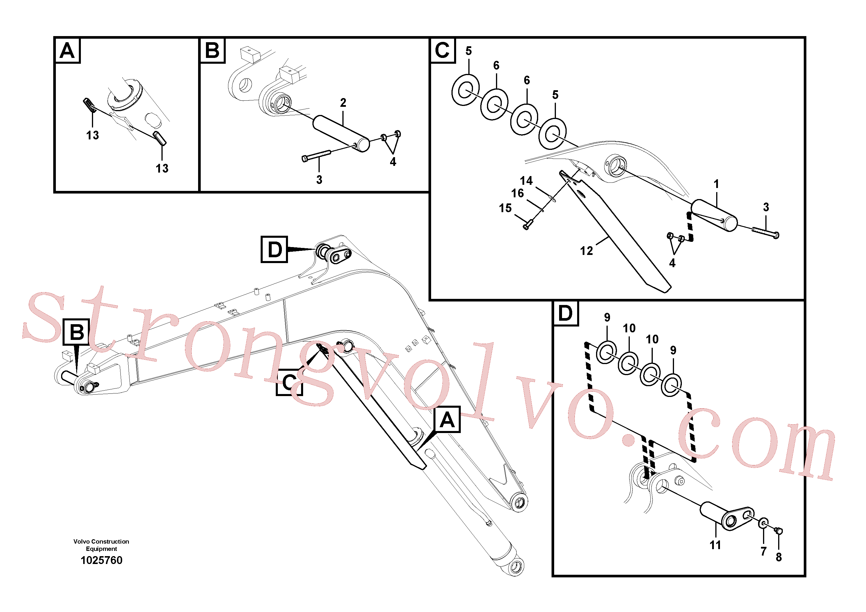 China Made SA1171-30620 Shim Volvo Acessórios para escavadeira