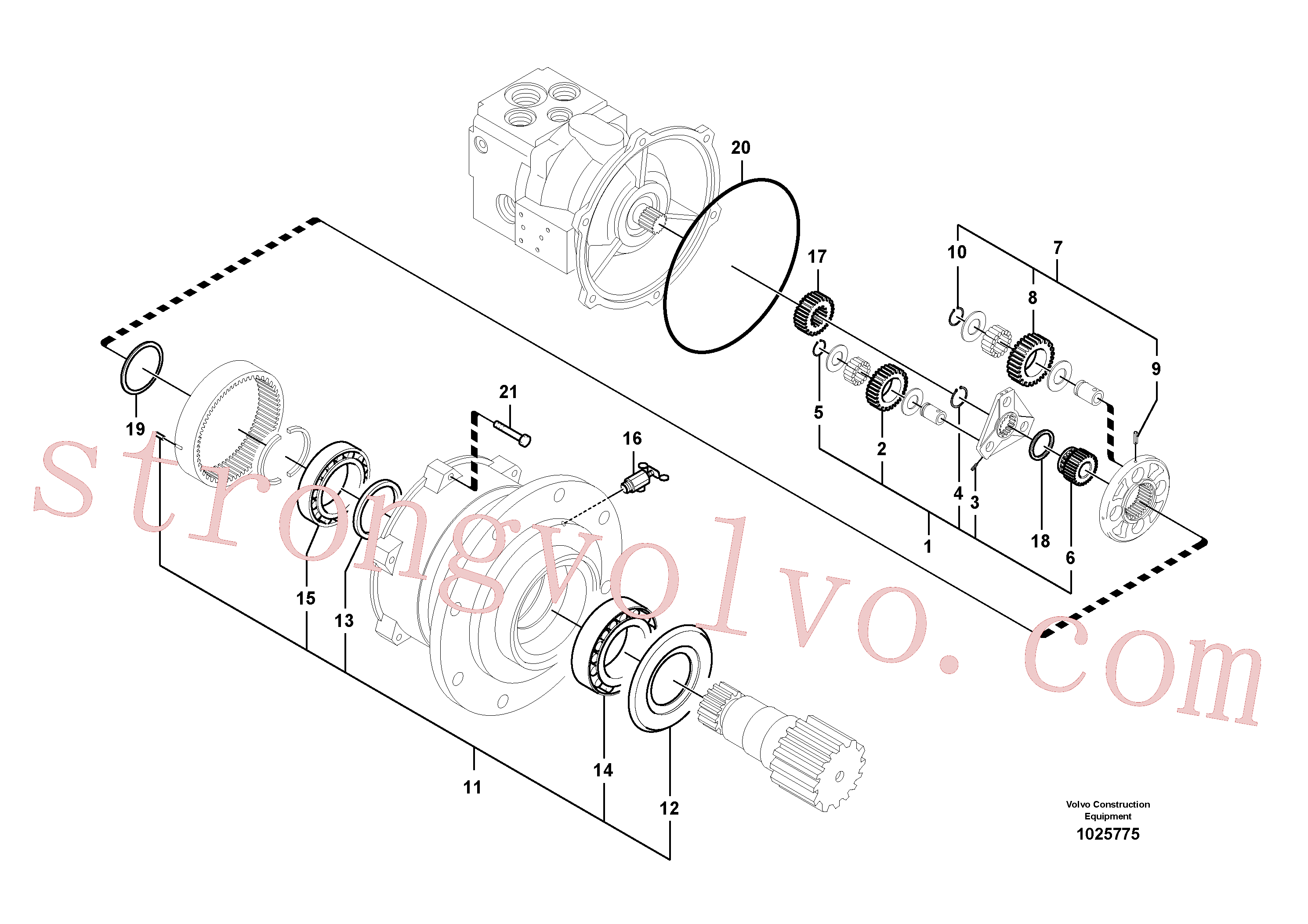VOE14503933 Volvo Caixa de velocidades rotativa(1025775 Montagem)