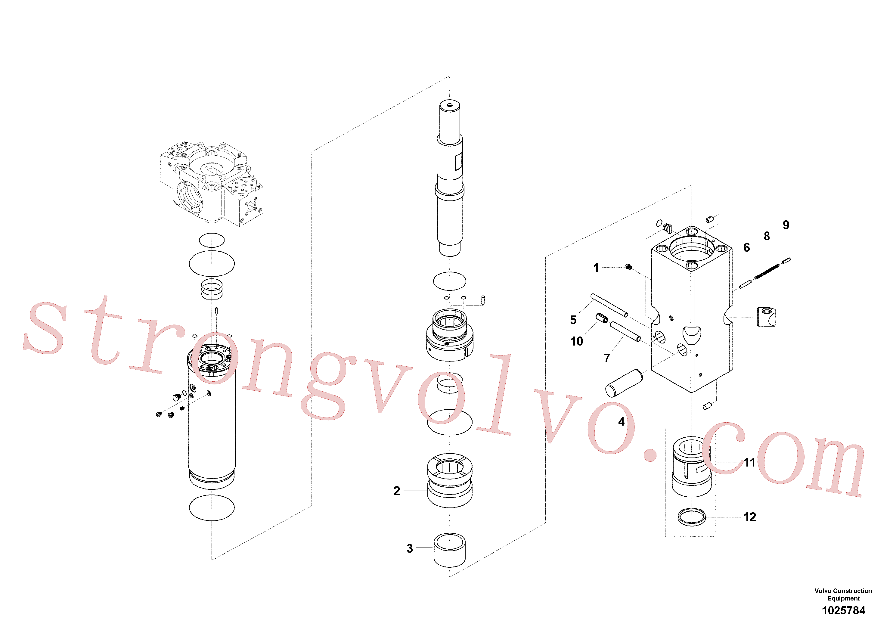 VOE14534777 Volvo Martelo hidráulico, alojamento do acumulador(1025784 Montagem)