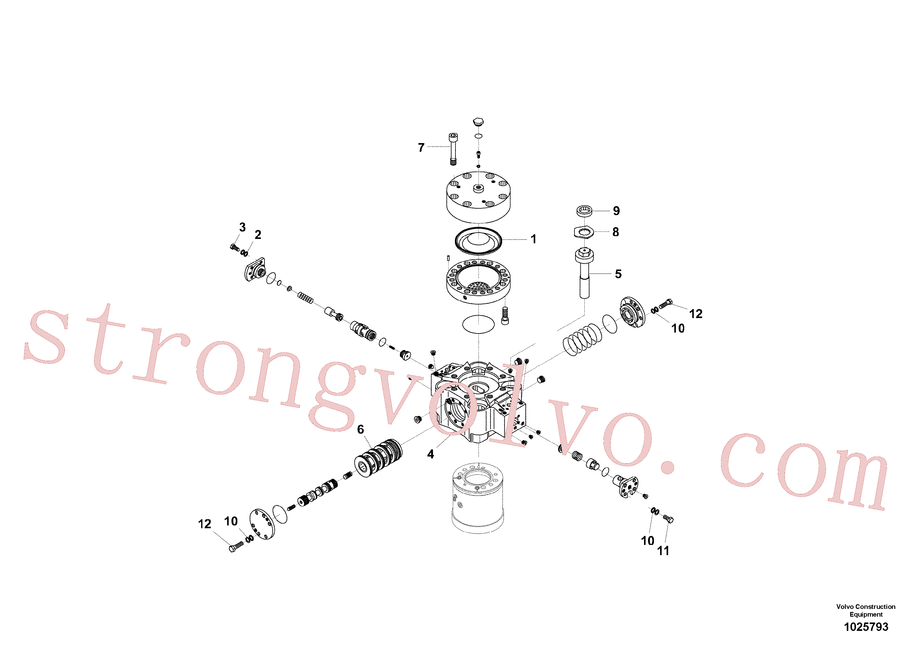 VOE14534830 Volvo Martelo hidráulico - acumulador(1025793 Montagem)