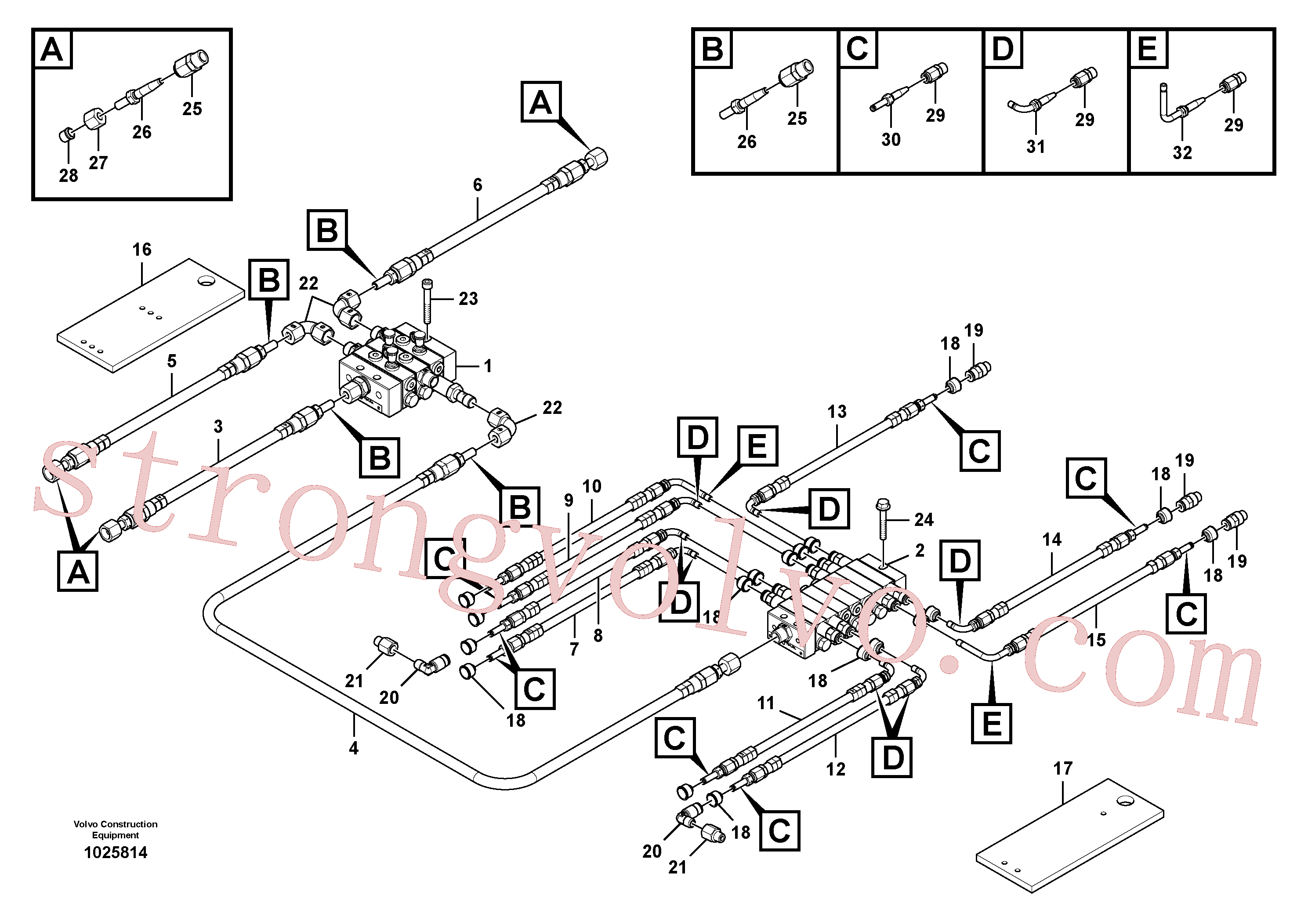 VOE14596747 Bracket Volvo escavadeira