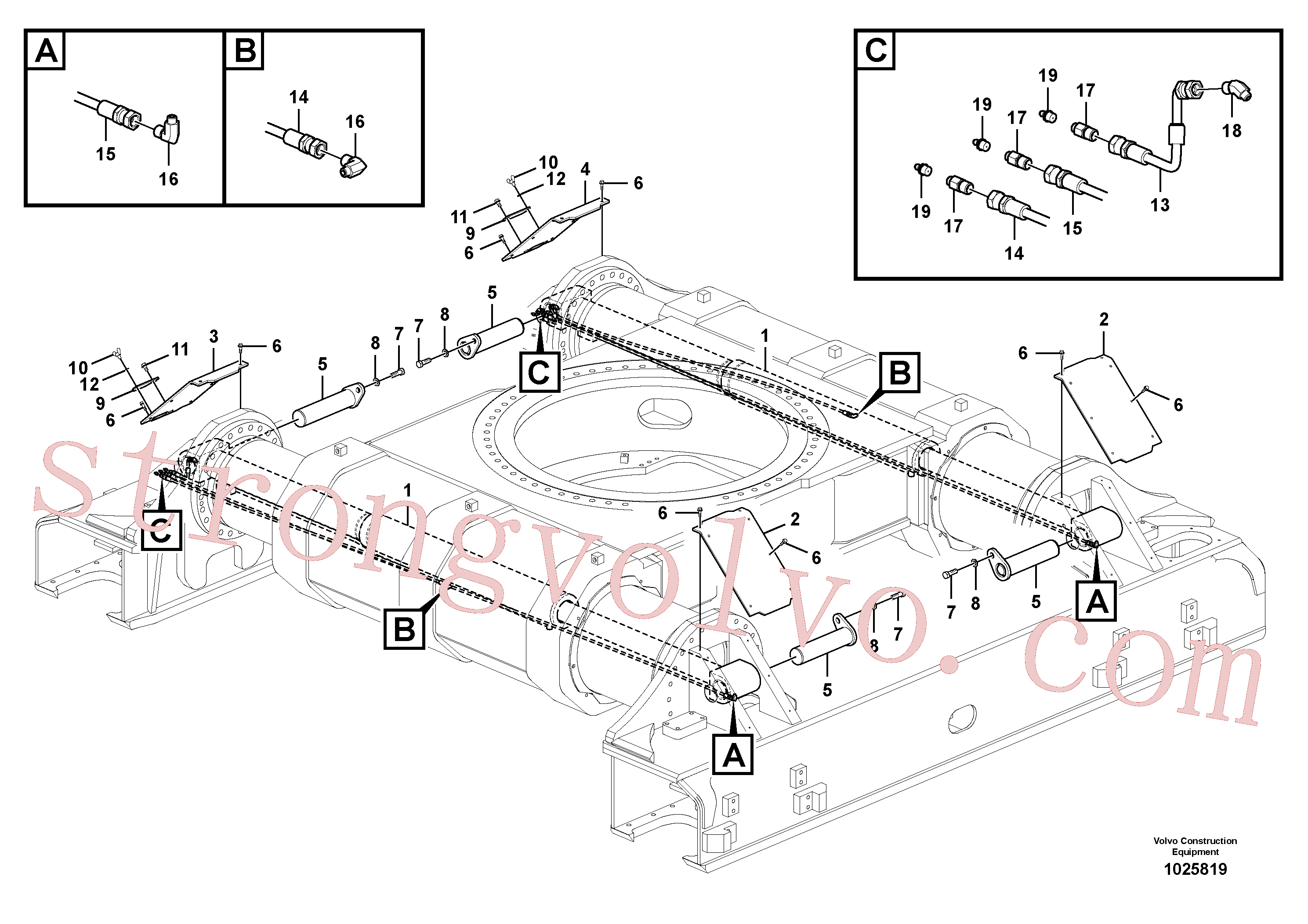 Atacado VOE14595204 Quadro suporte Volvo escavadeira