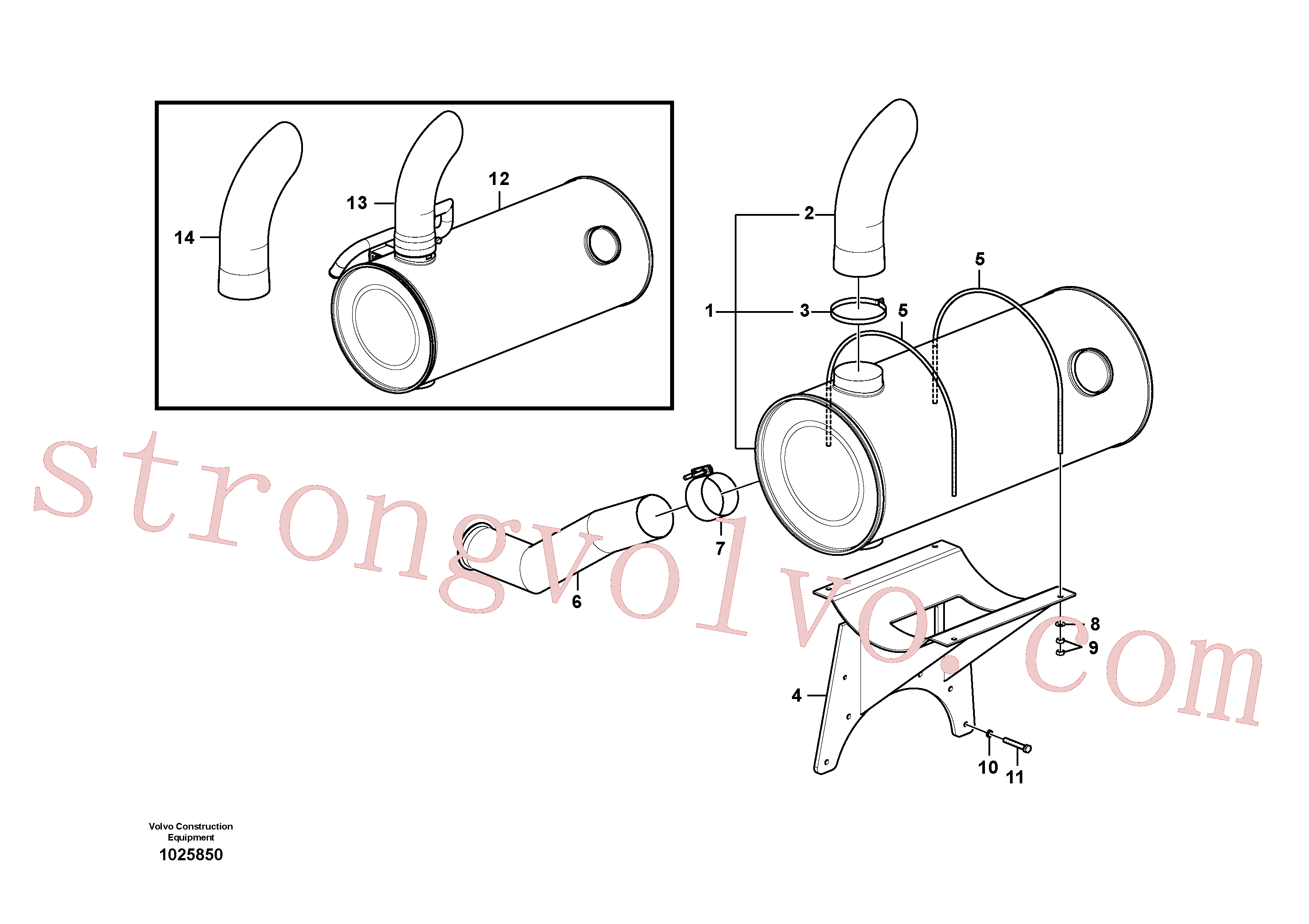 Volvo VOE992566 Parafuso sextavado Volvo Acessórios para escavadeira