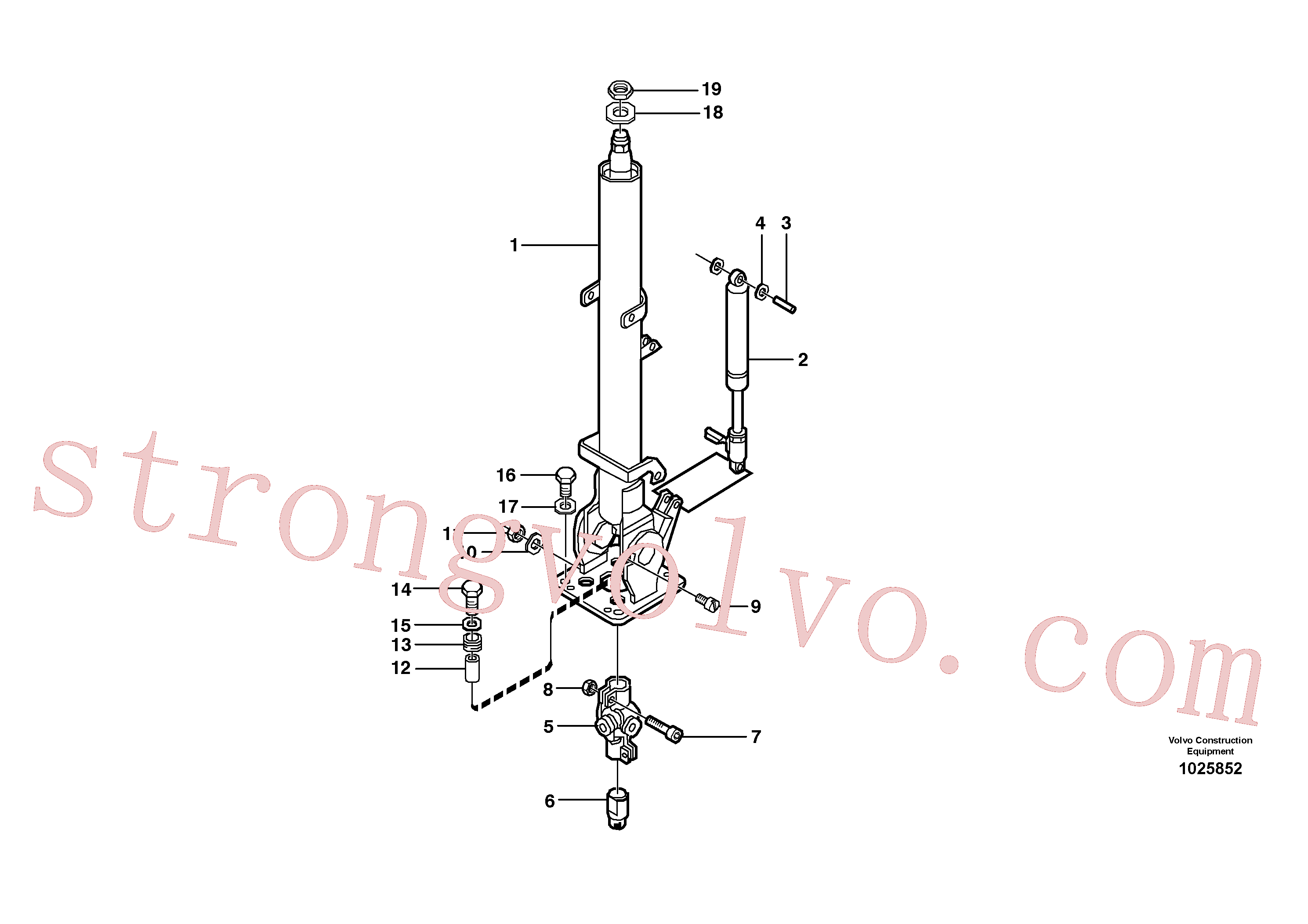 VOE959224 Volvo Coluna da direcção(1025852 Montagem)