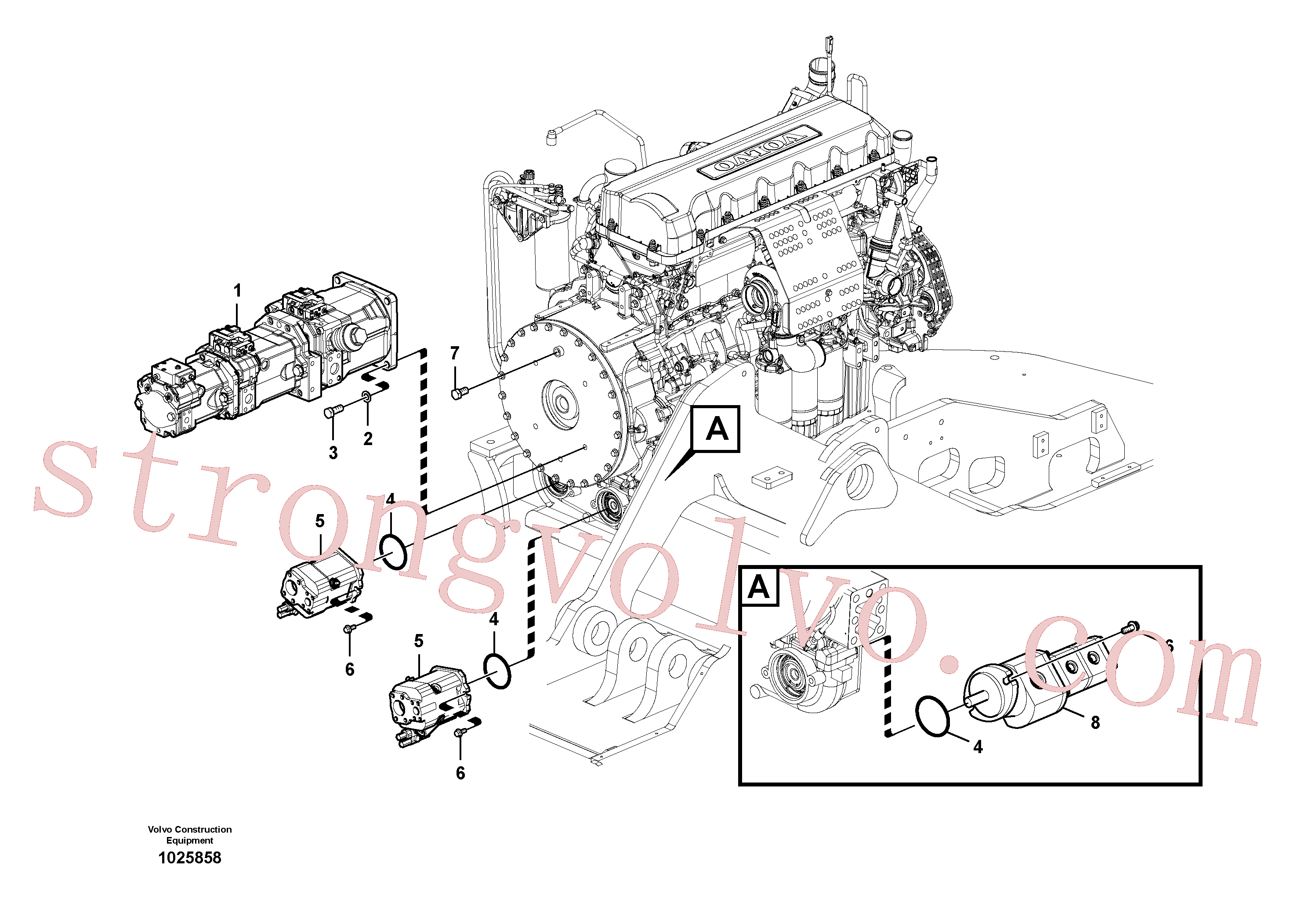 SA9011-12010 Volvo Instalação da bomba(1025858 Montagem)