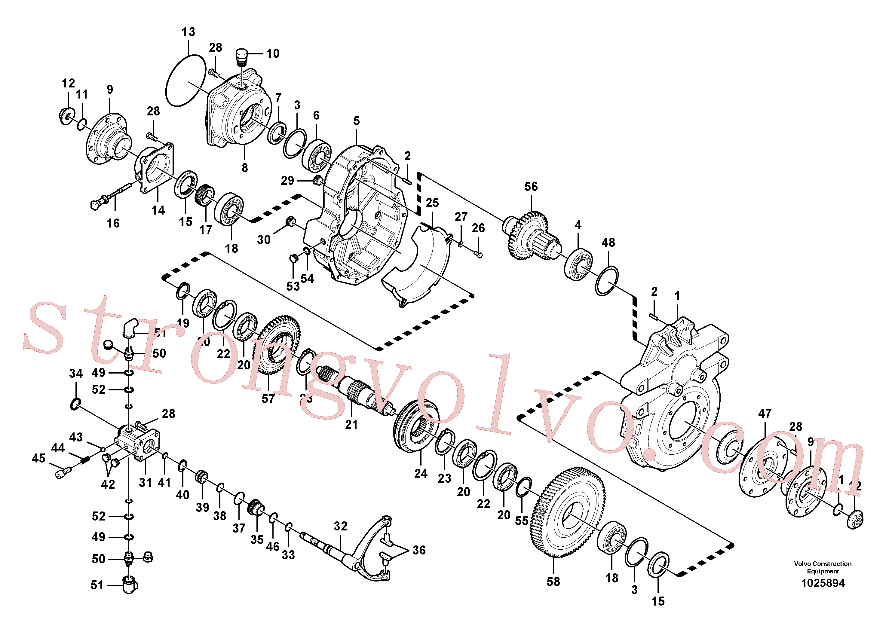 VOE11706884 Volvo Caixa de ferramentas de estrada(1025894 Montagem)