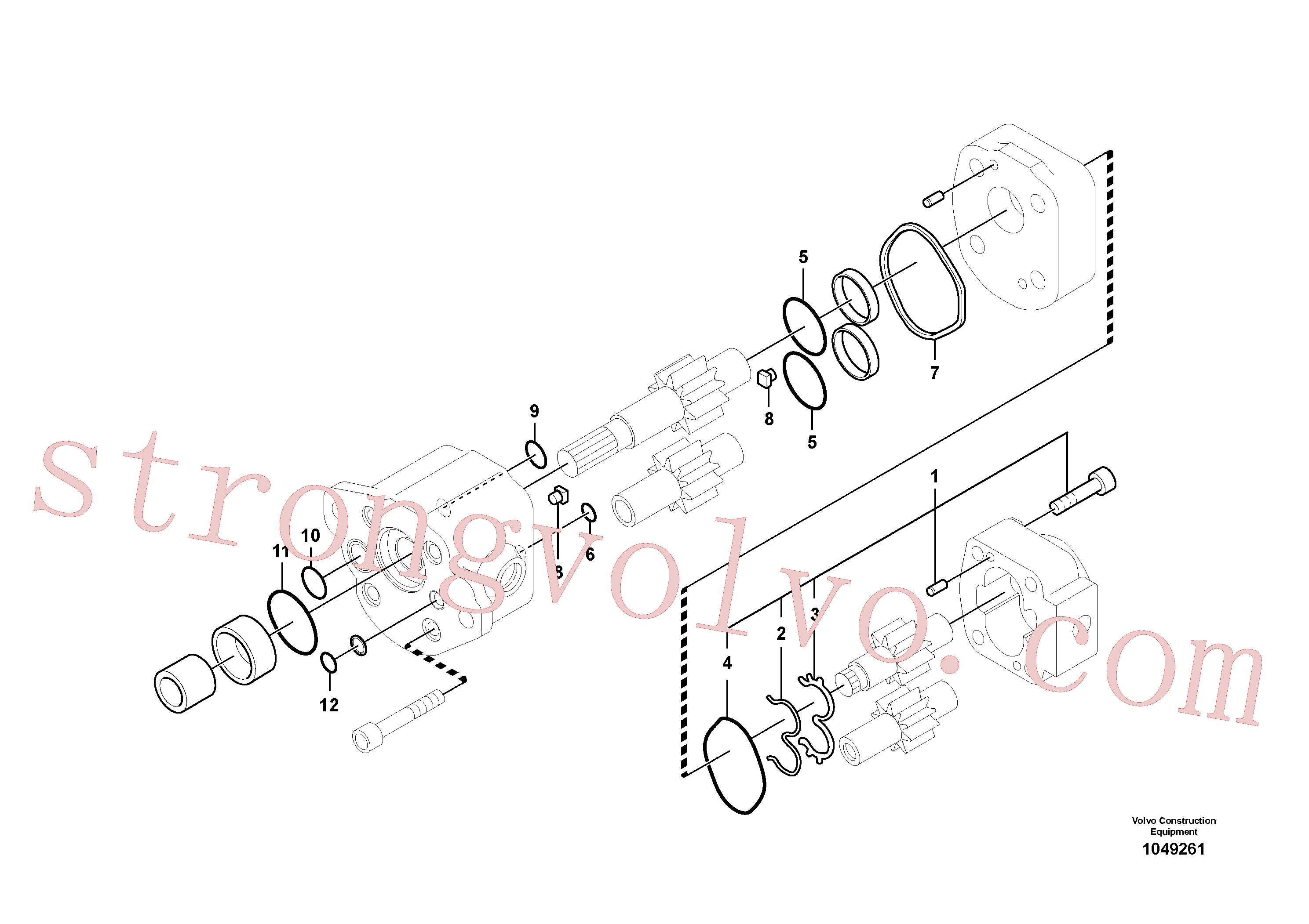 VOE14504270 Volvo Bomba da engrenagem hidráulica(1025895 Montagem)