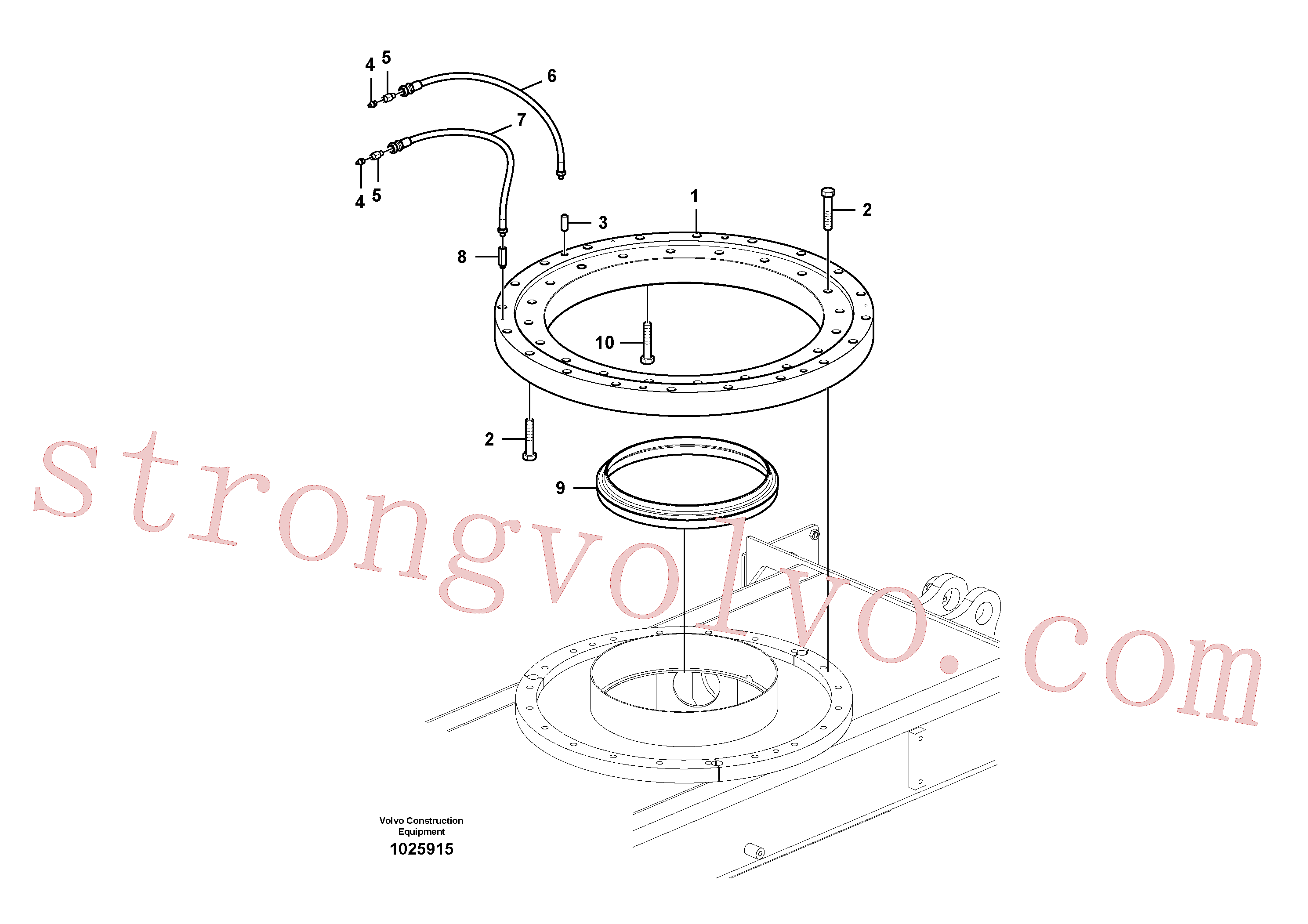 VOE14565611 Volvo Sistema de articulação(1025915 Montagem)