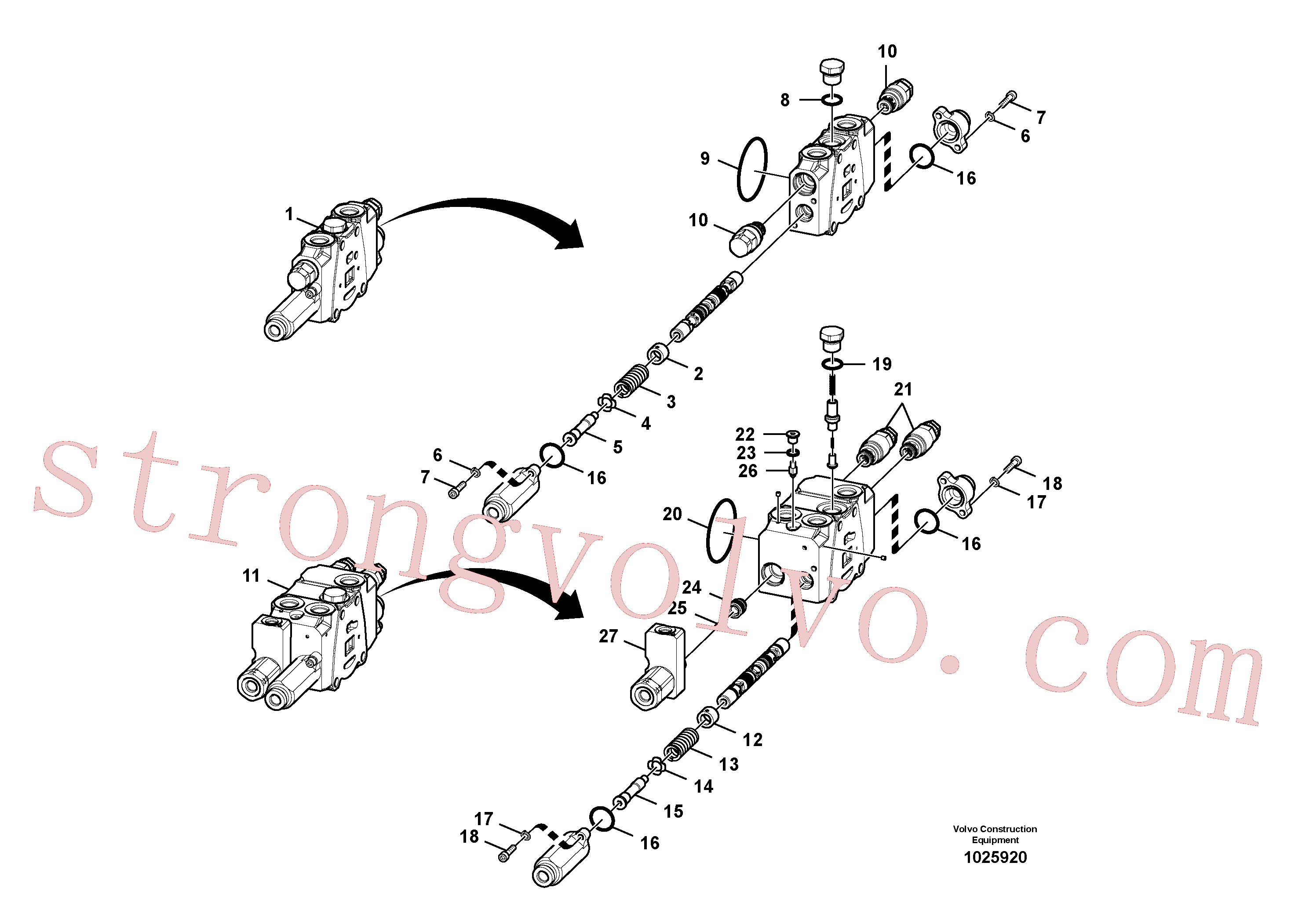 SA9415-11012 Volvo Válvula mestra de comando(1025920 Montagem)