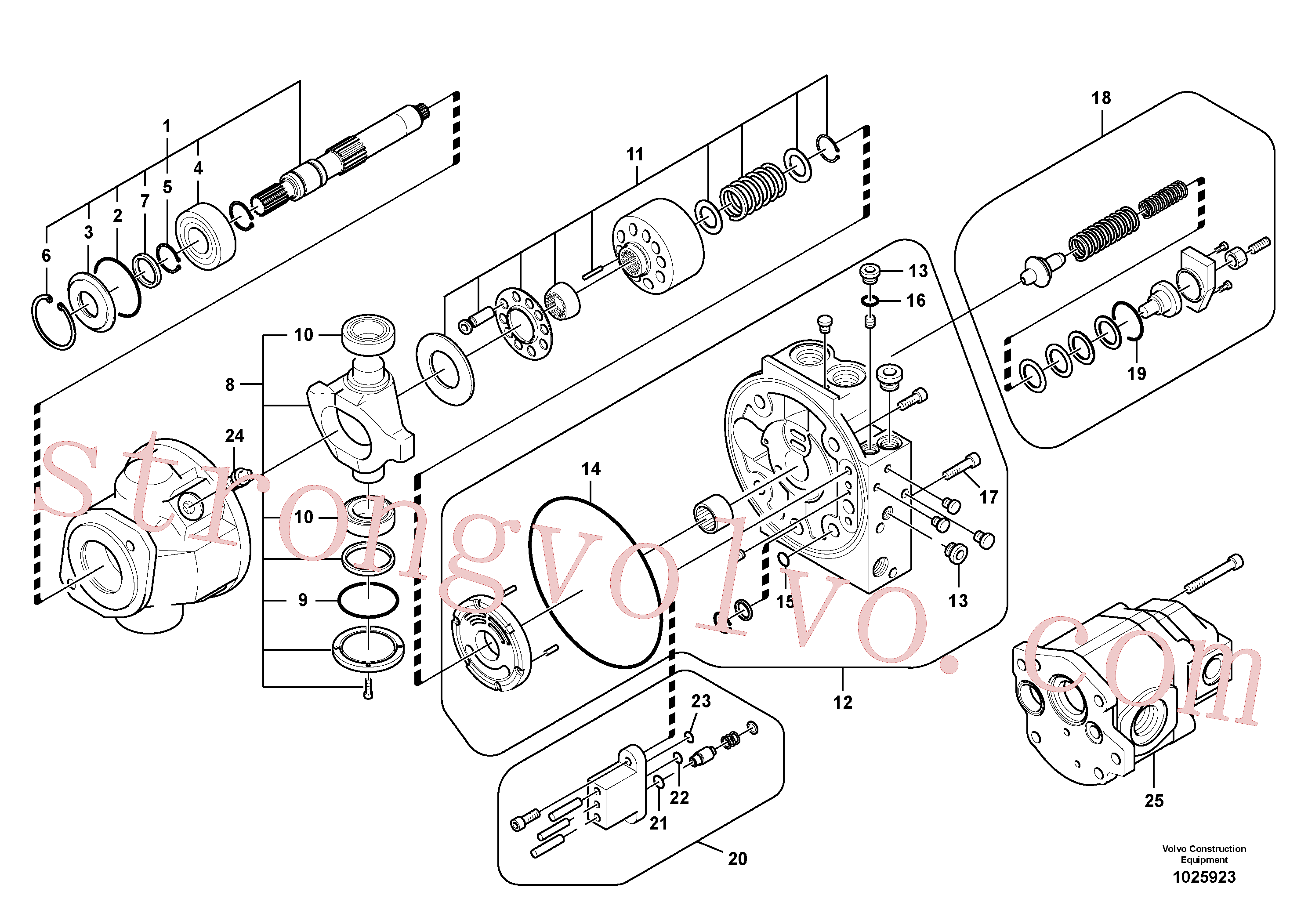 SA8230-15450 Volvo Bomba hidráulica(1025923 Montagem)