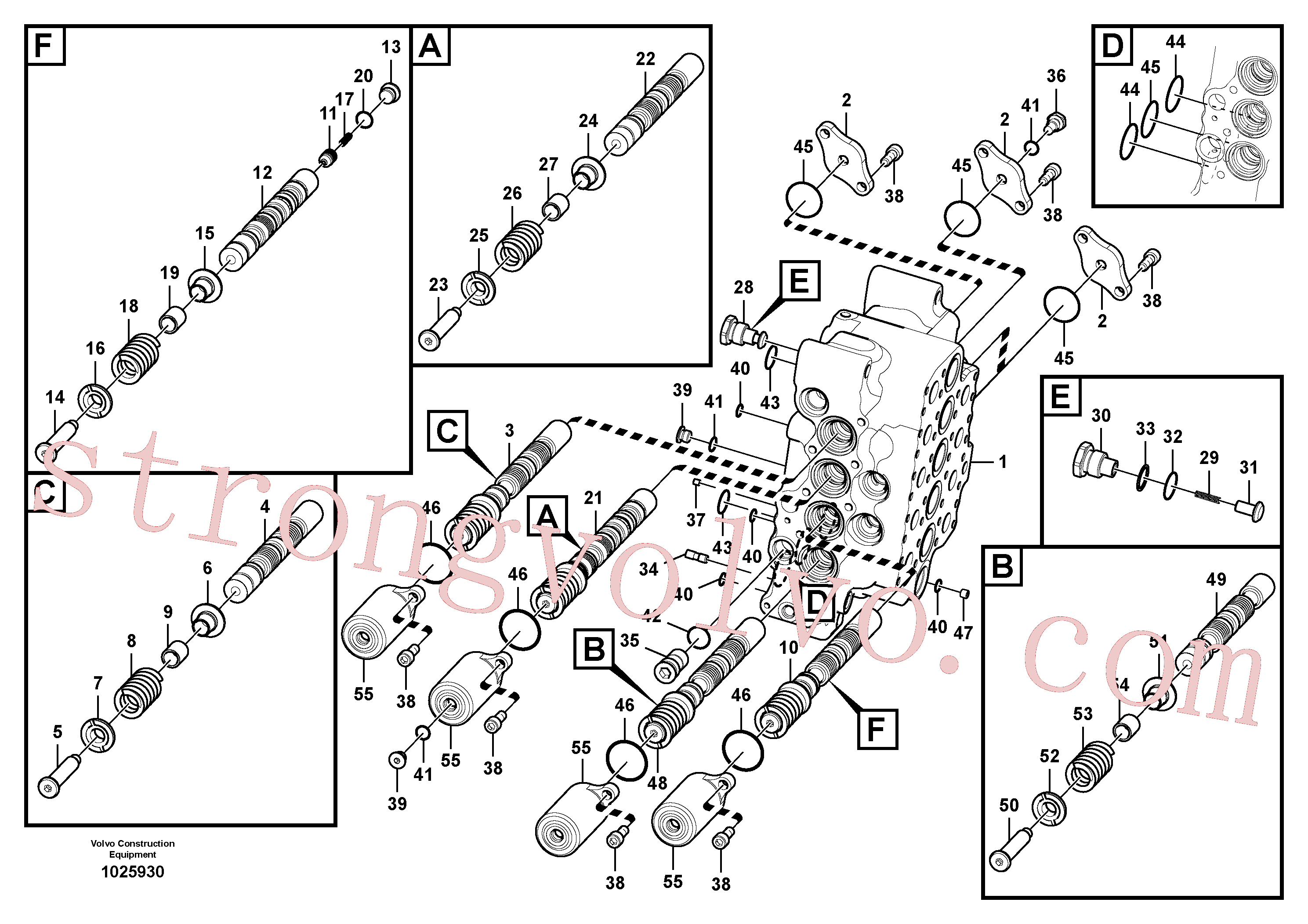 SA7272-03090 Volvo Válvula mestra de comando(1025930 Montagem)