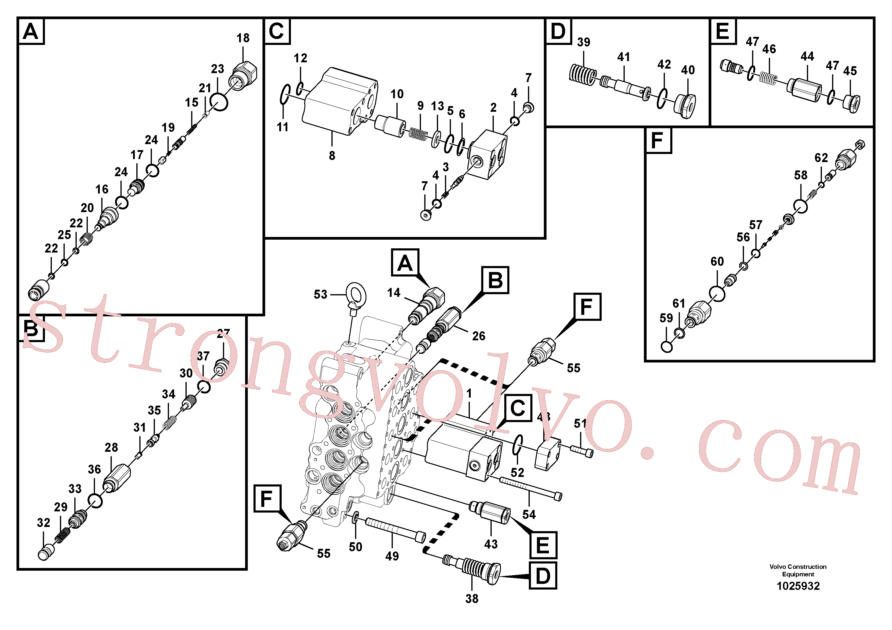SA7271-11040 Volvo Válvula mestra de comando(1025932 Montagem)