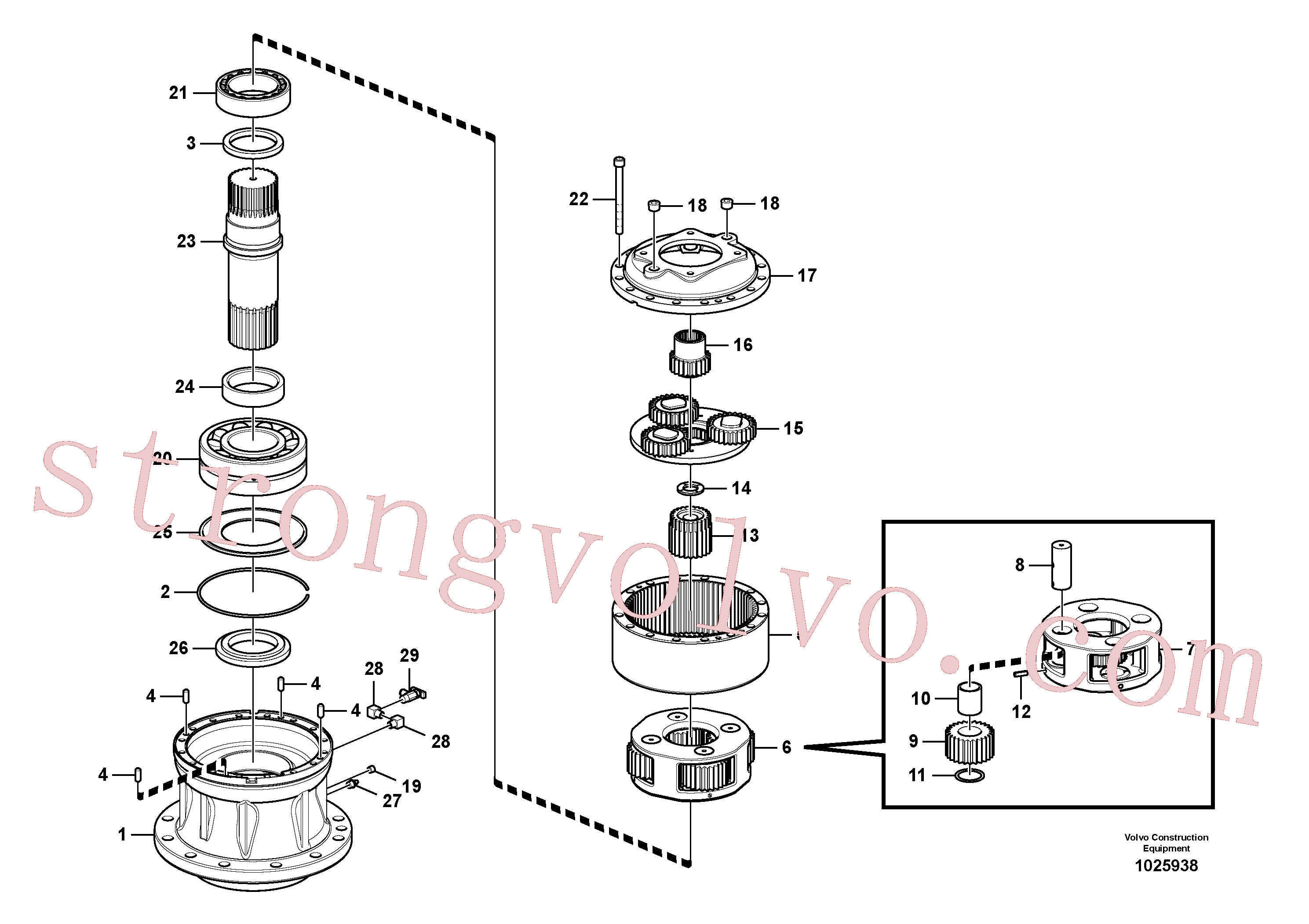 VOE14596619 Pino Volvo escavadeira