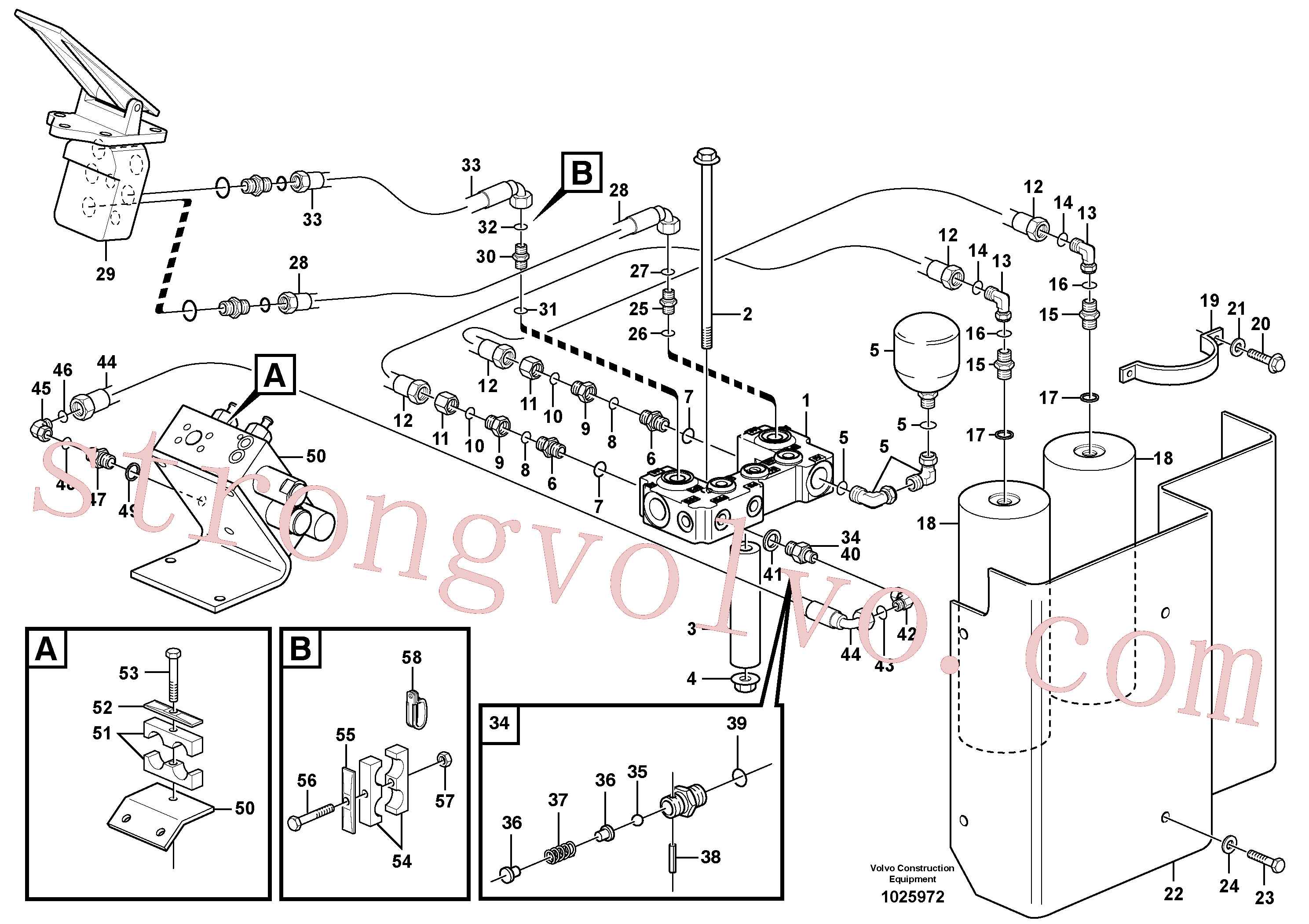 VOE4785460 Volvo Sistema de travão(1025972 Montagem)