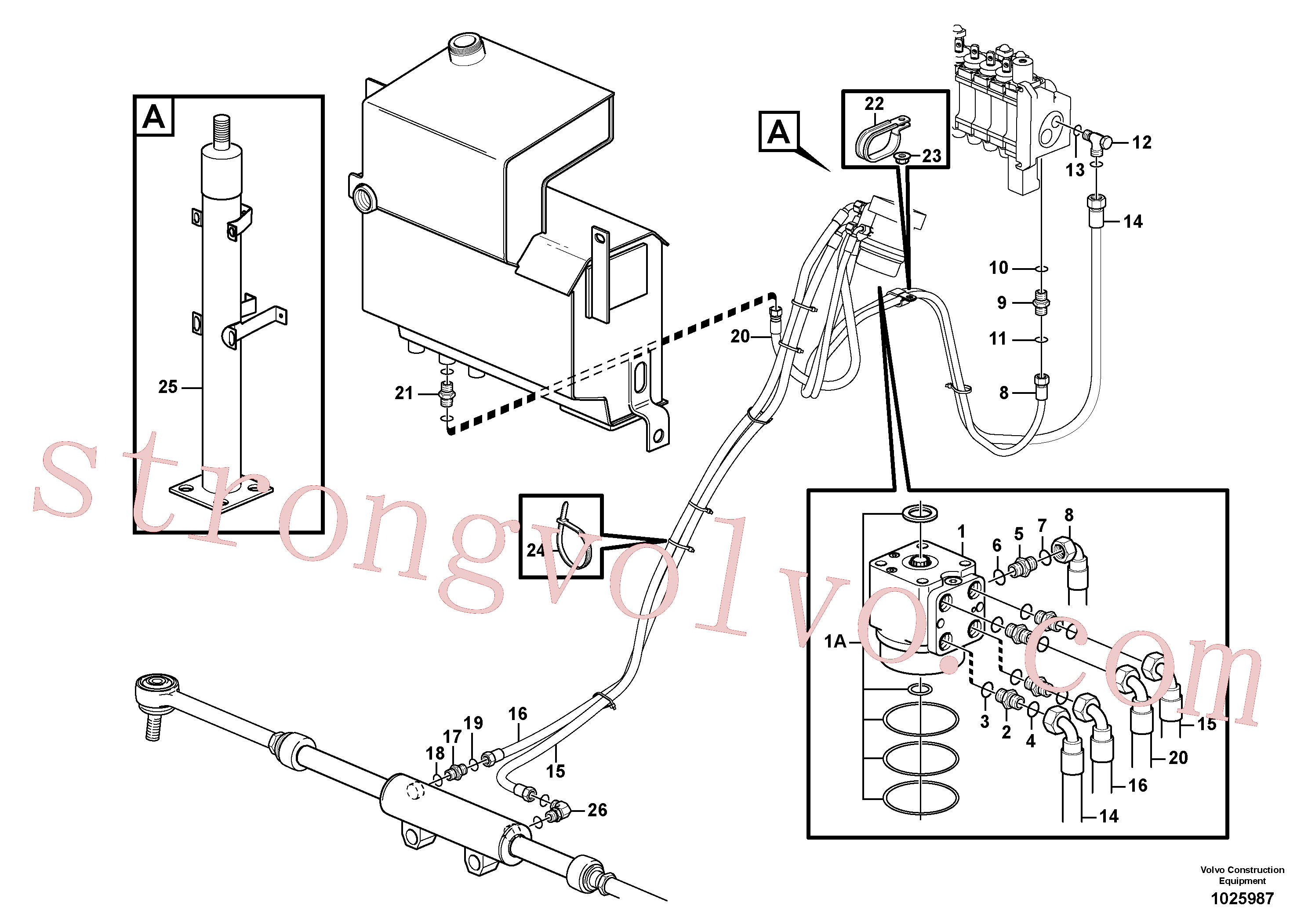 VOE981665 Volvo Válvula de comando(1025987 Montagem)