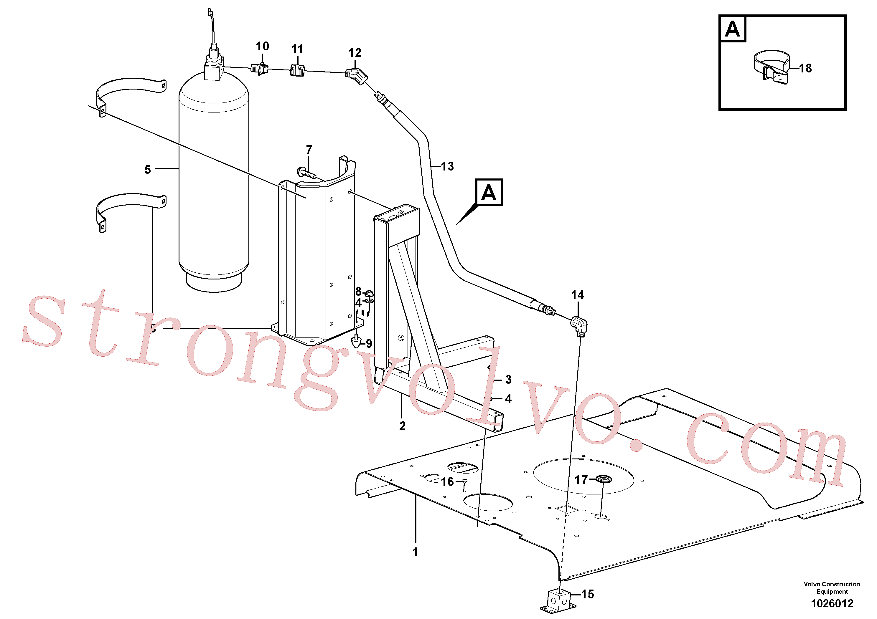 VOE4881758 Volvo Sistema de extinção(1026012 Montagem)