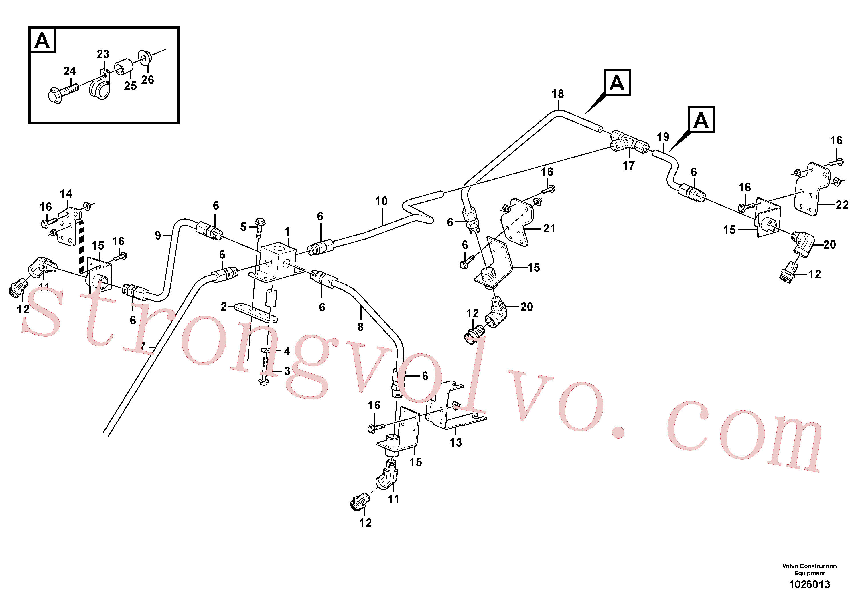 VOE11301784 Volvo Sistema de extinção(1026013 Montagem)