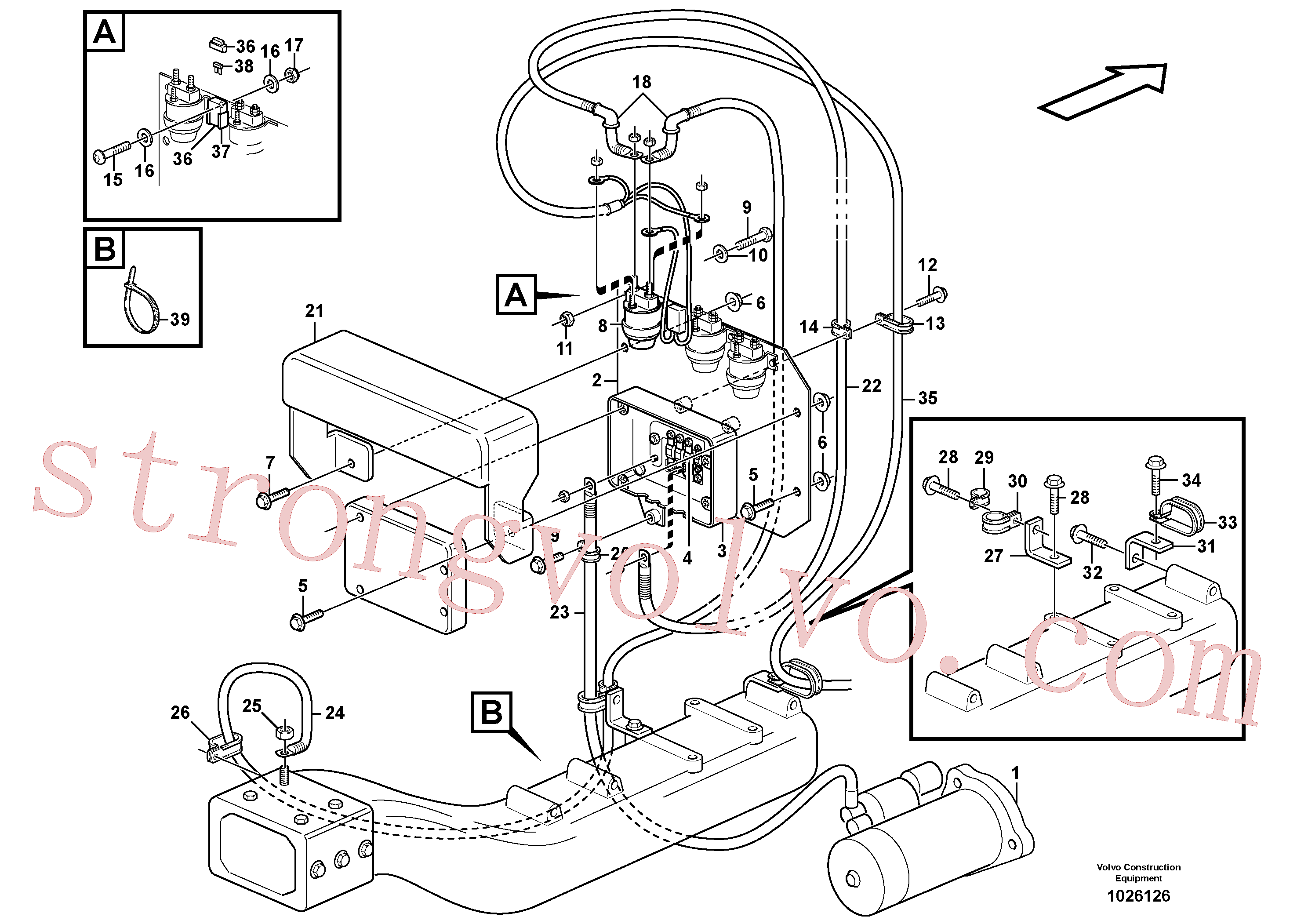 VOE13965183 Parafuso flangeado Volvo escavadeira