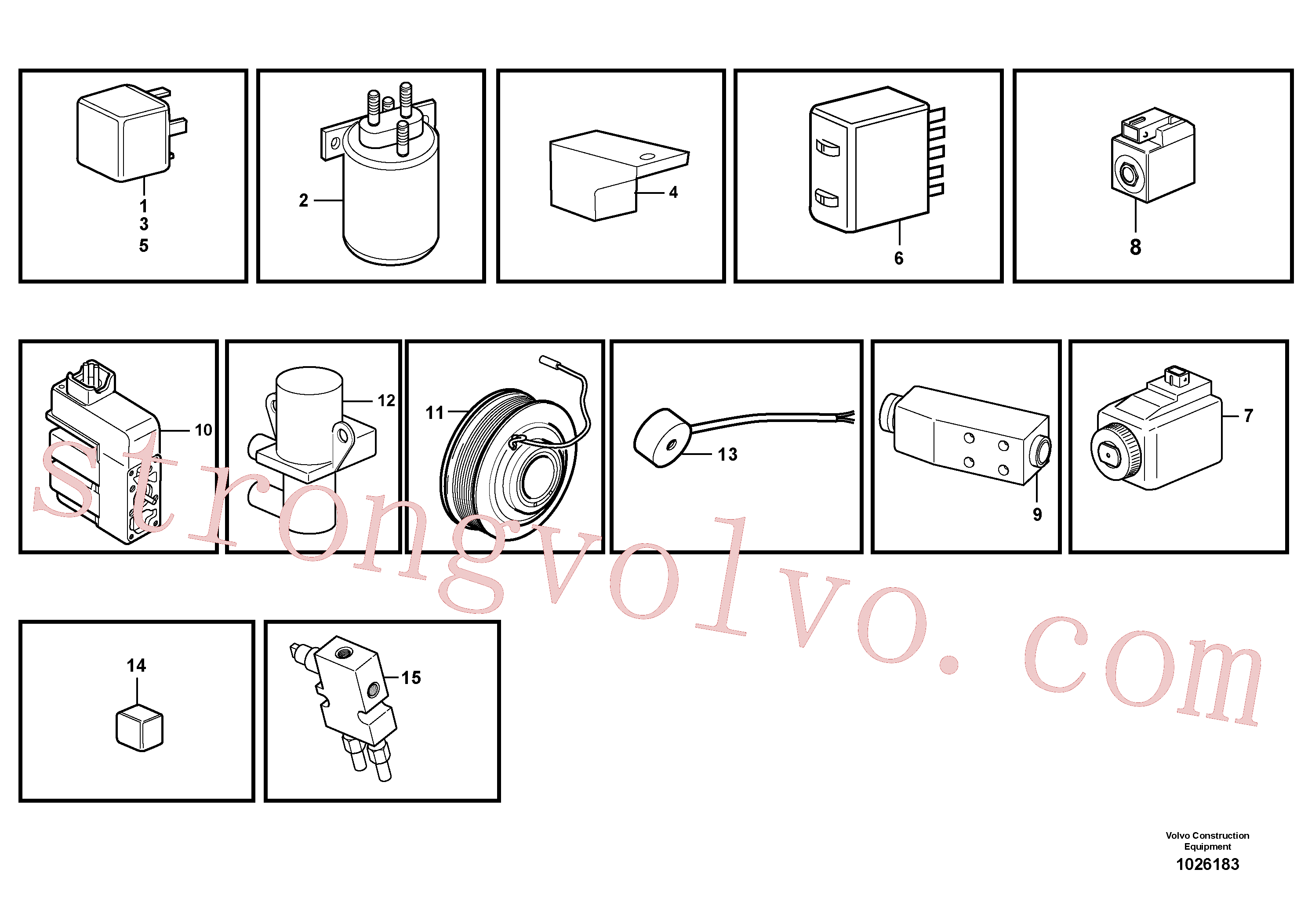 VOE11709804 Volvo Relés, sensores e válvulas solenóides, lista de referência(1026183 Montagem)