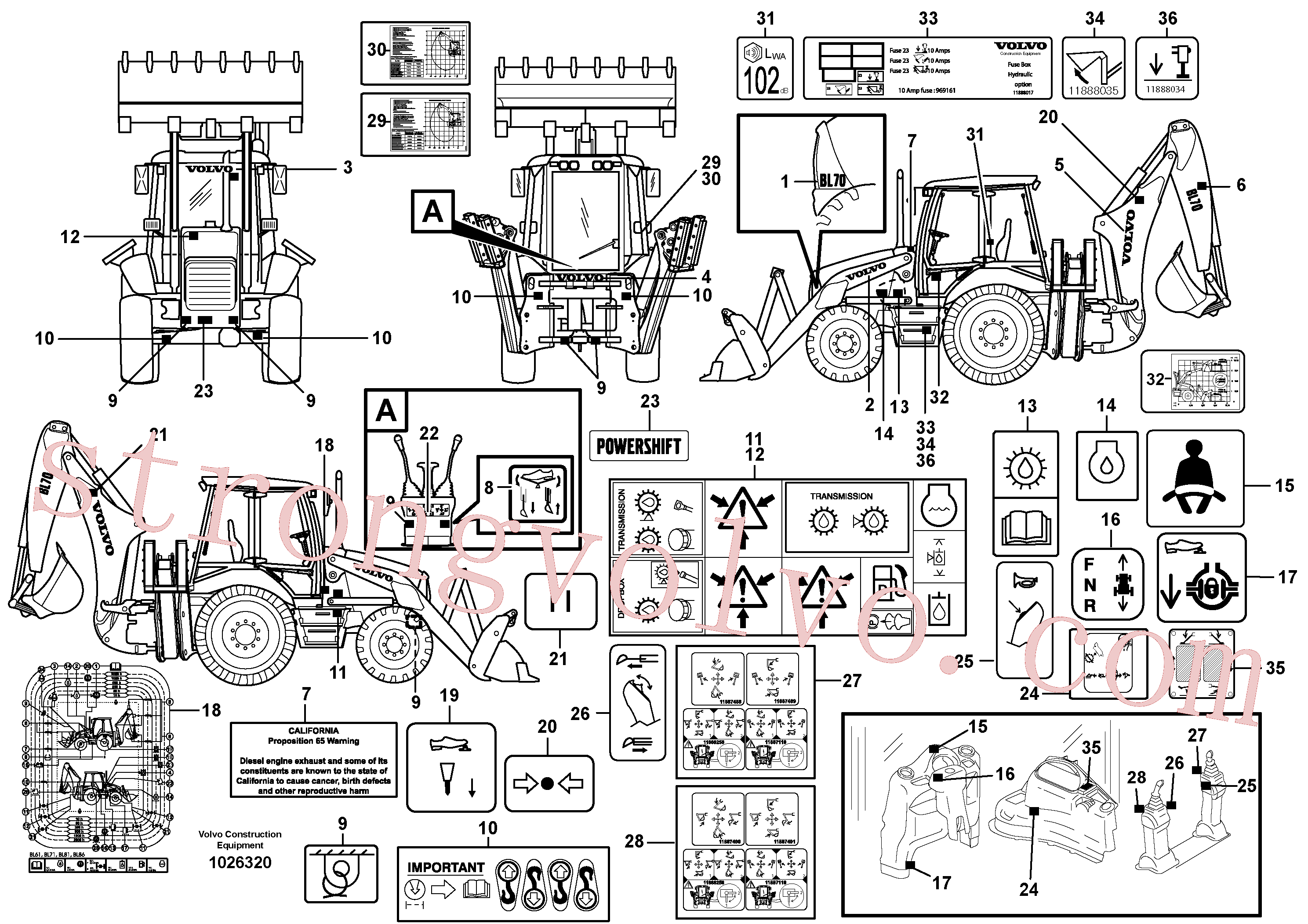 VOE11884333 Volvo Placas de sinalização e etiquetas adesivas(1026320 Montagem)