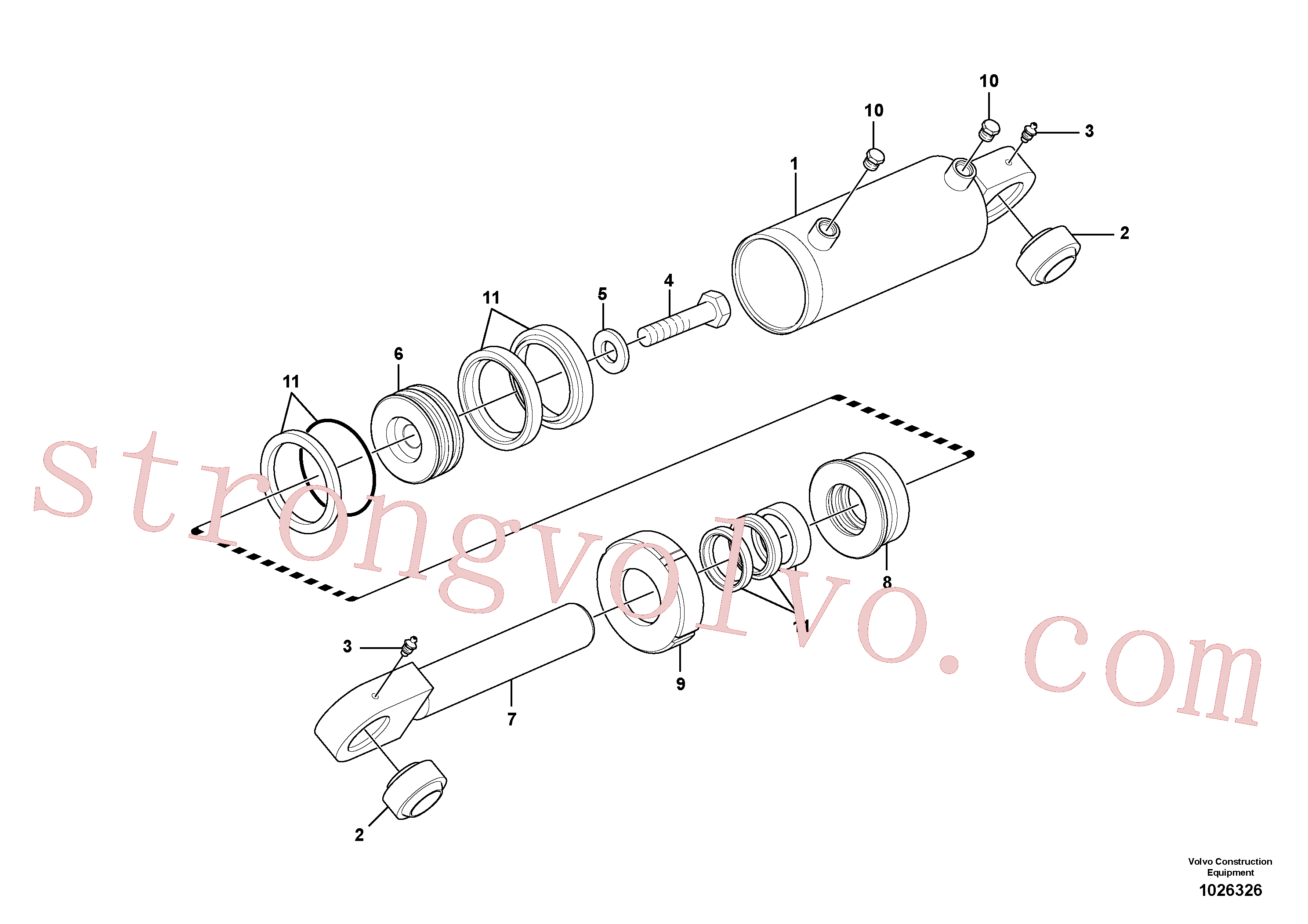 CH62147 Volvo Cilindros de sopé(1026326 Montagem)