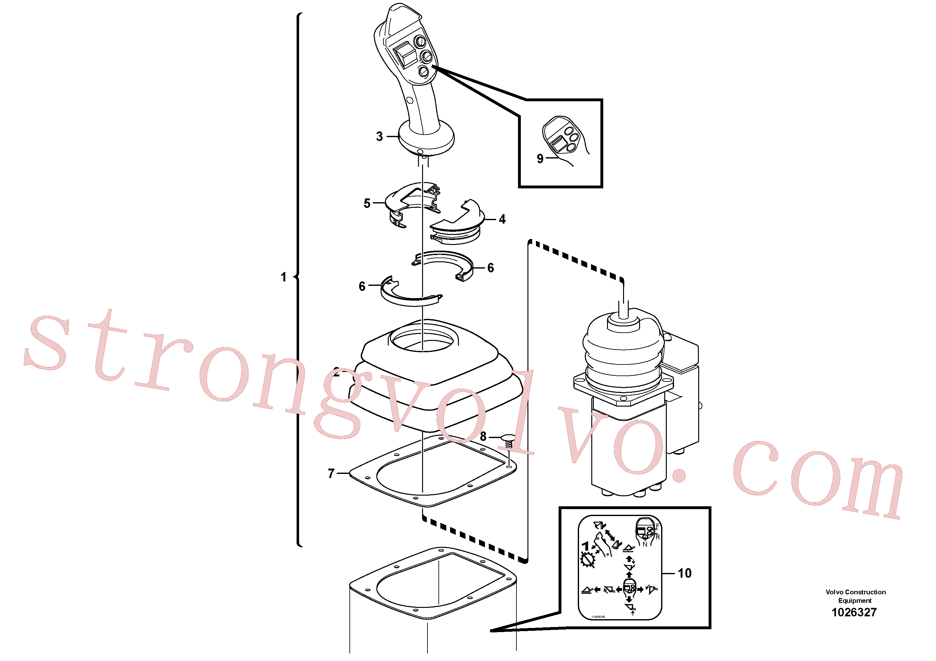 VOE11886048 Volvo Servoválvula(1026327 Montagem)
