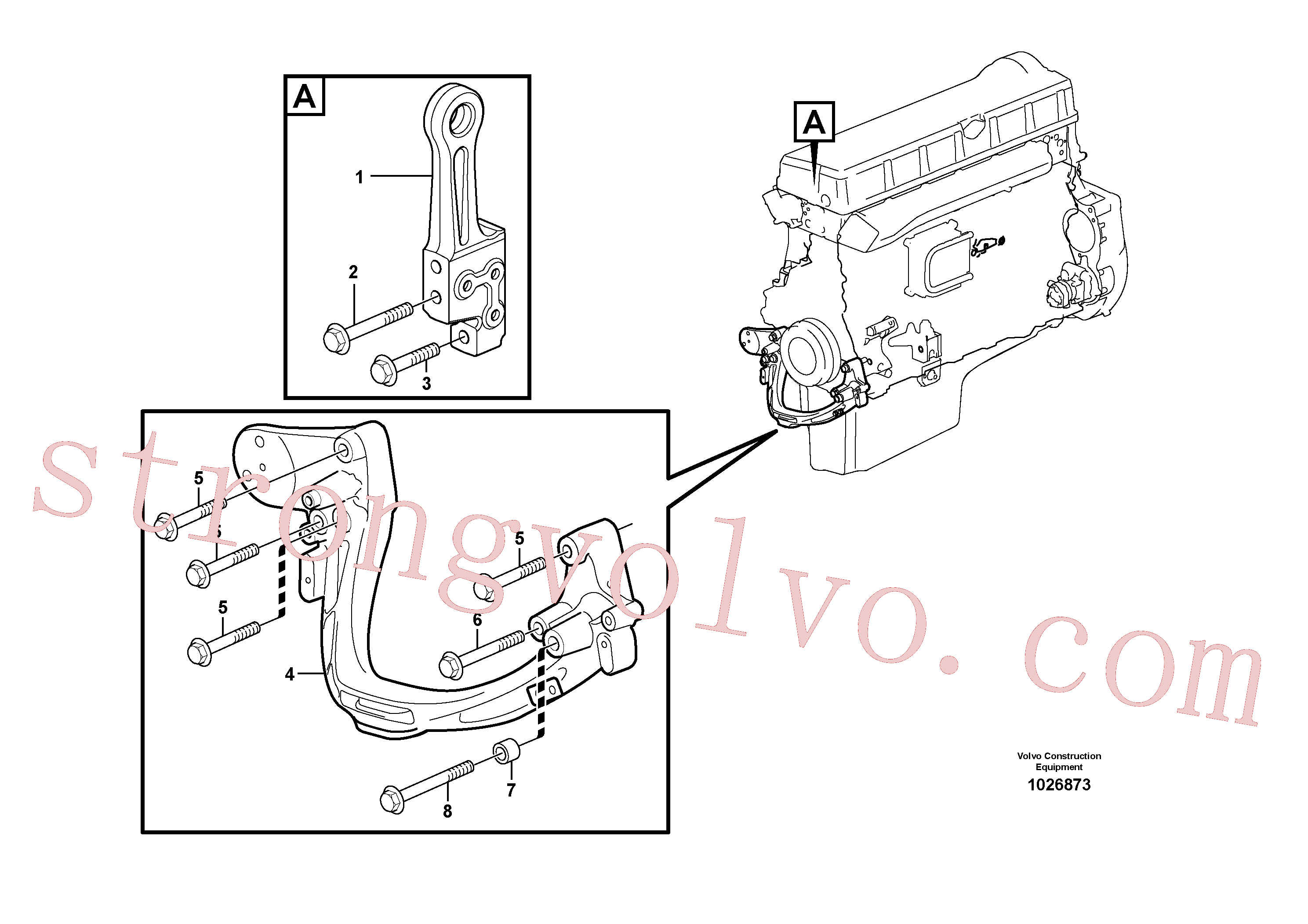 VOE975130 Volvo Suporte do motor(1026873 Montagem)