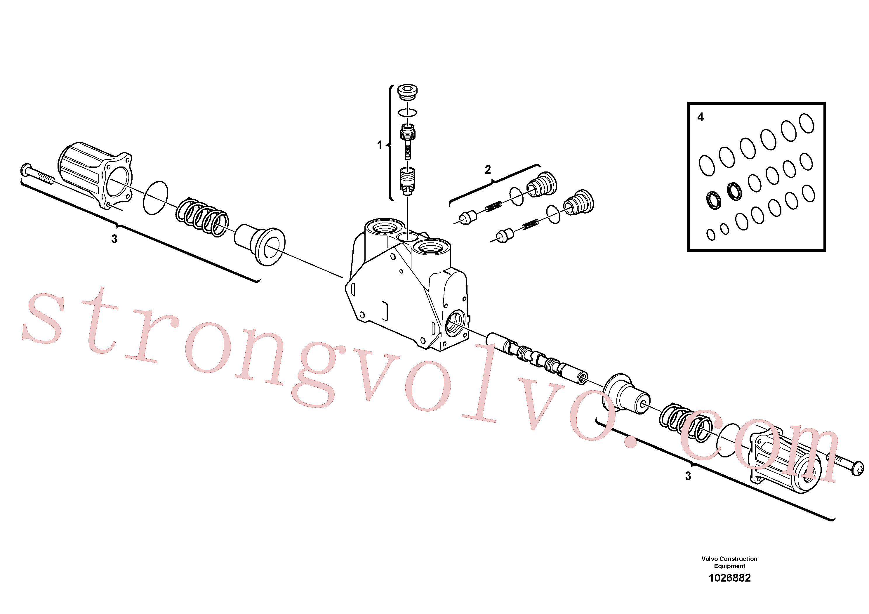 VOE11988526 Volvo Secção da válvula(1026882 Montagem)