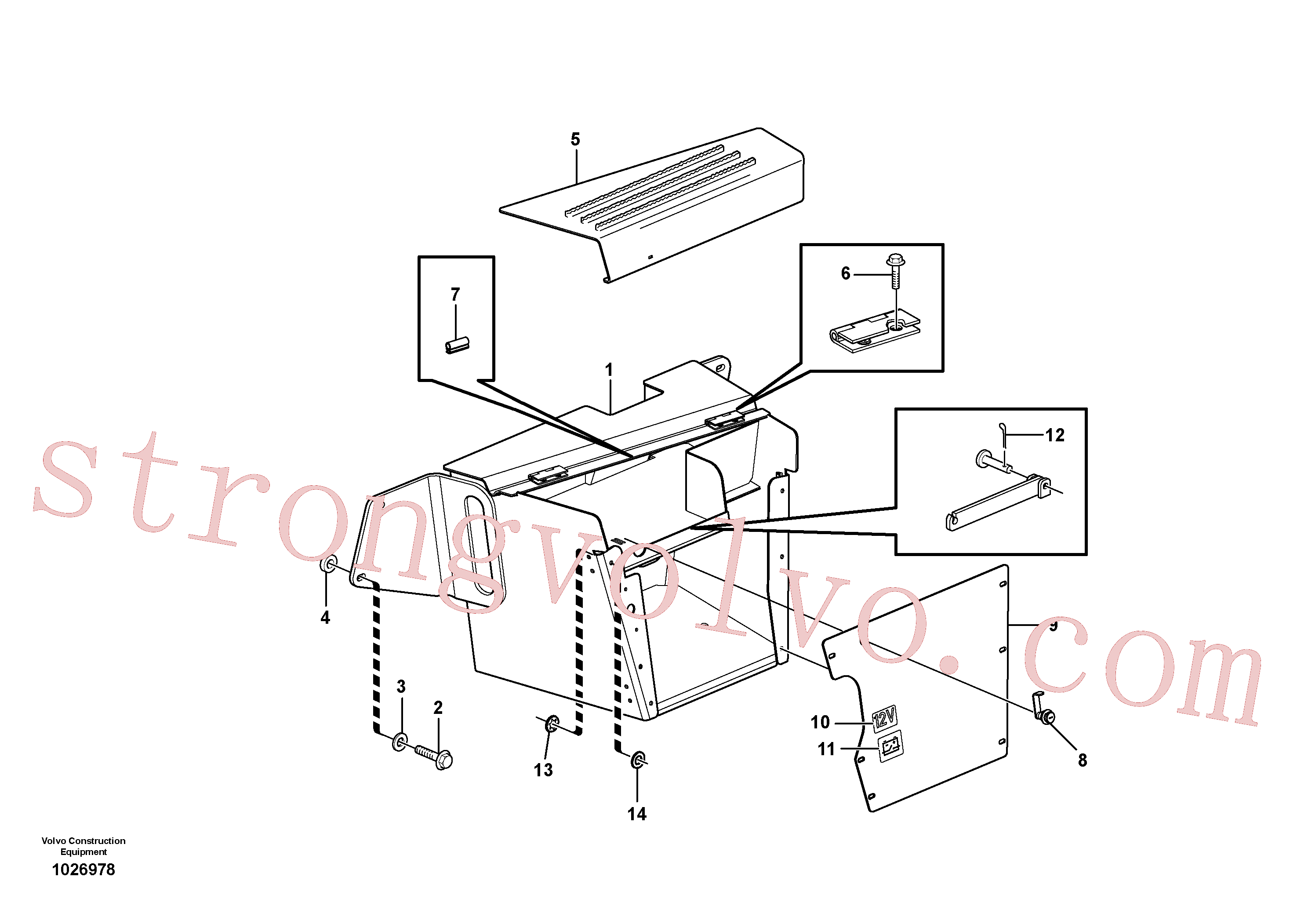 VOE907825 Volvo Caixa de ferramentas(1026978 Montagem)