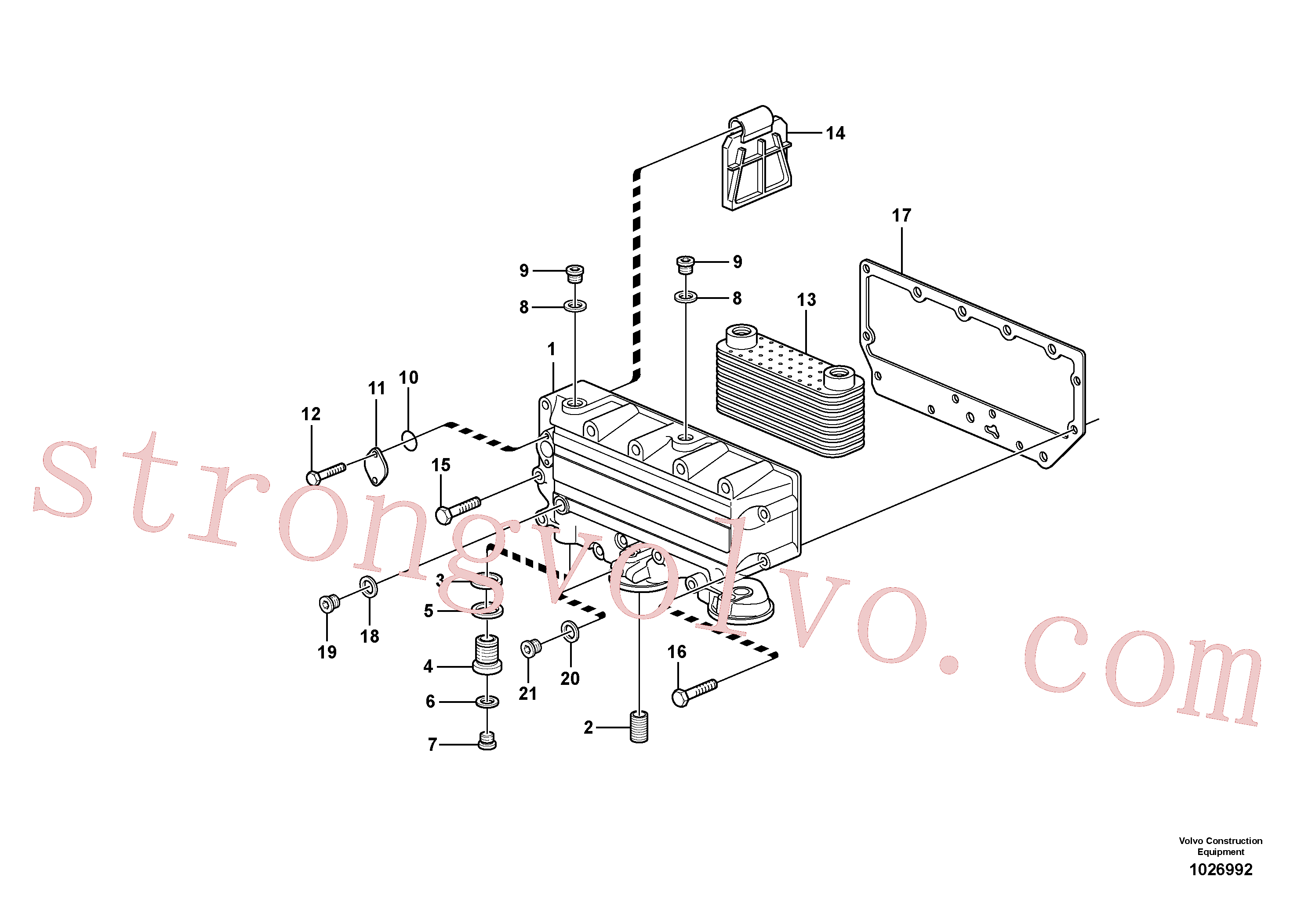 SA9426-20100 Volvo Refrigerador de óleo(1026992 Montagem)