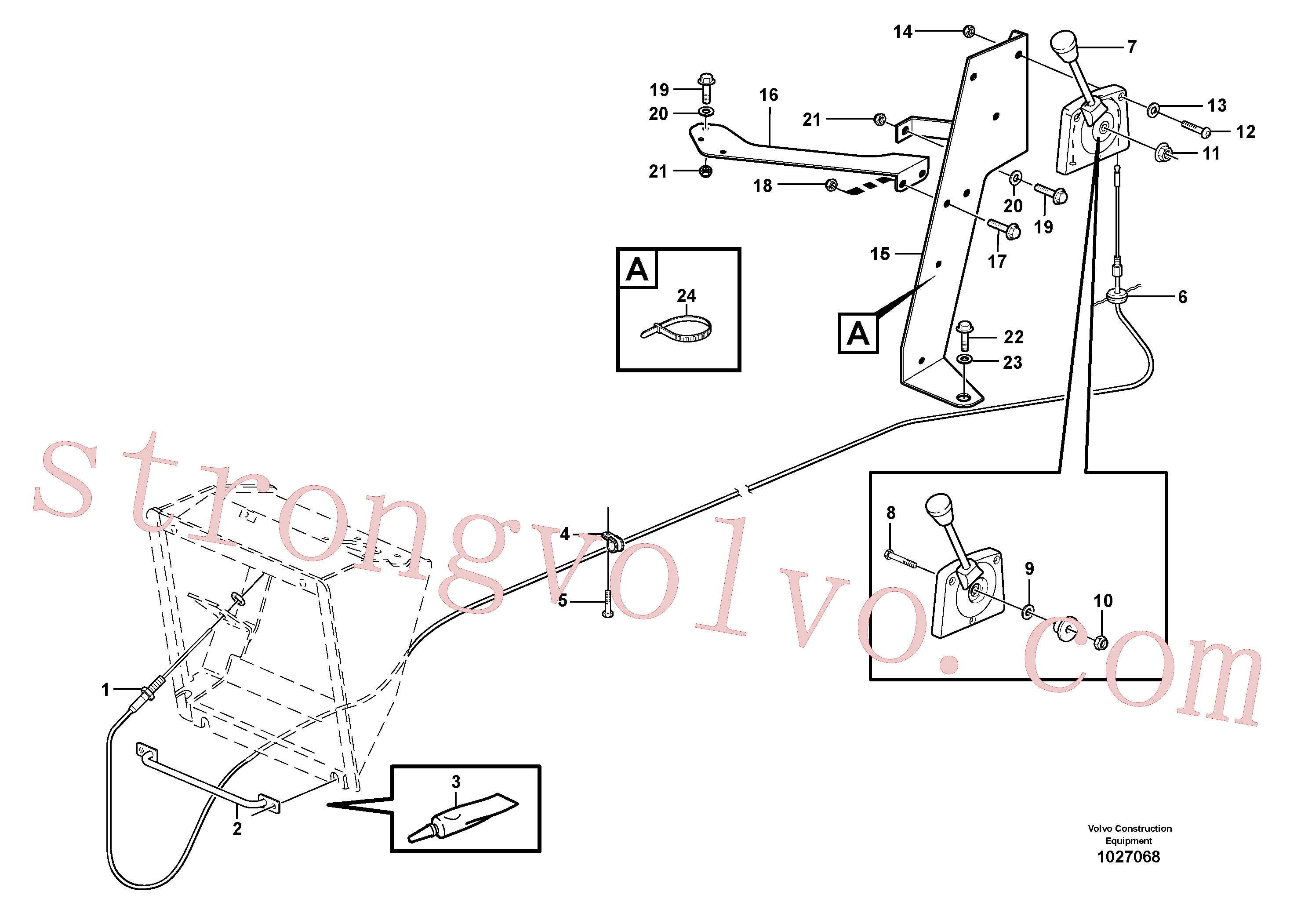 VOE13975237 Volvo Acelerador de mão(1027068 Montagem)