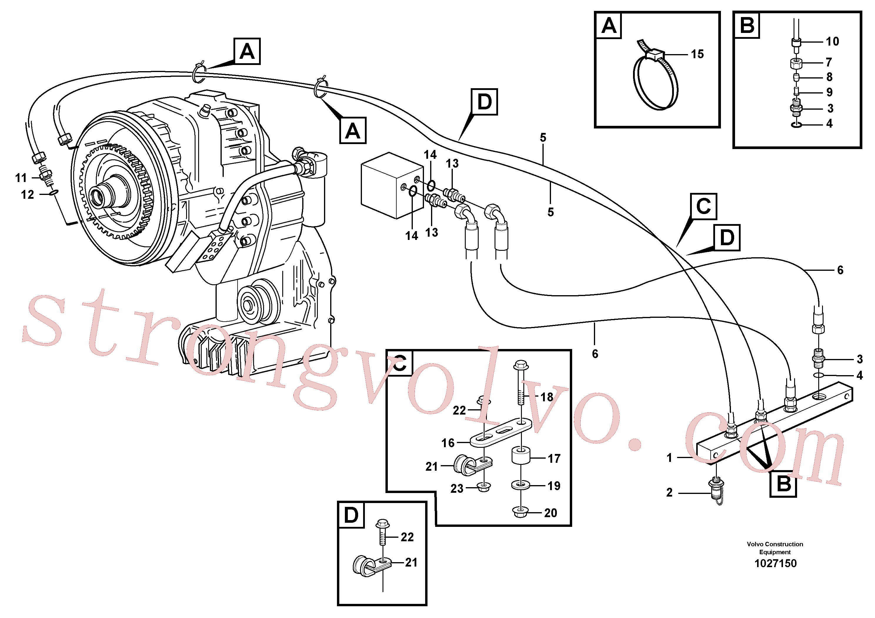 Volvo Montagem VOE944963 Tubo plástico Acessórios