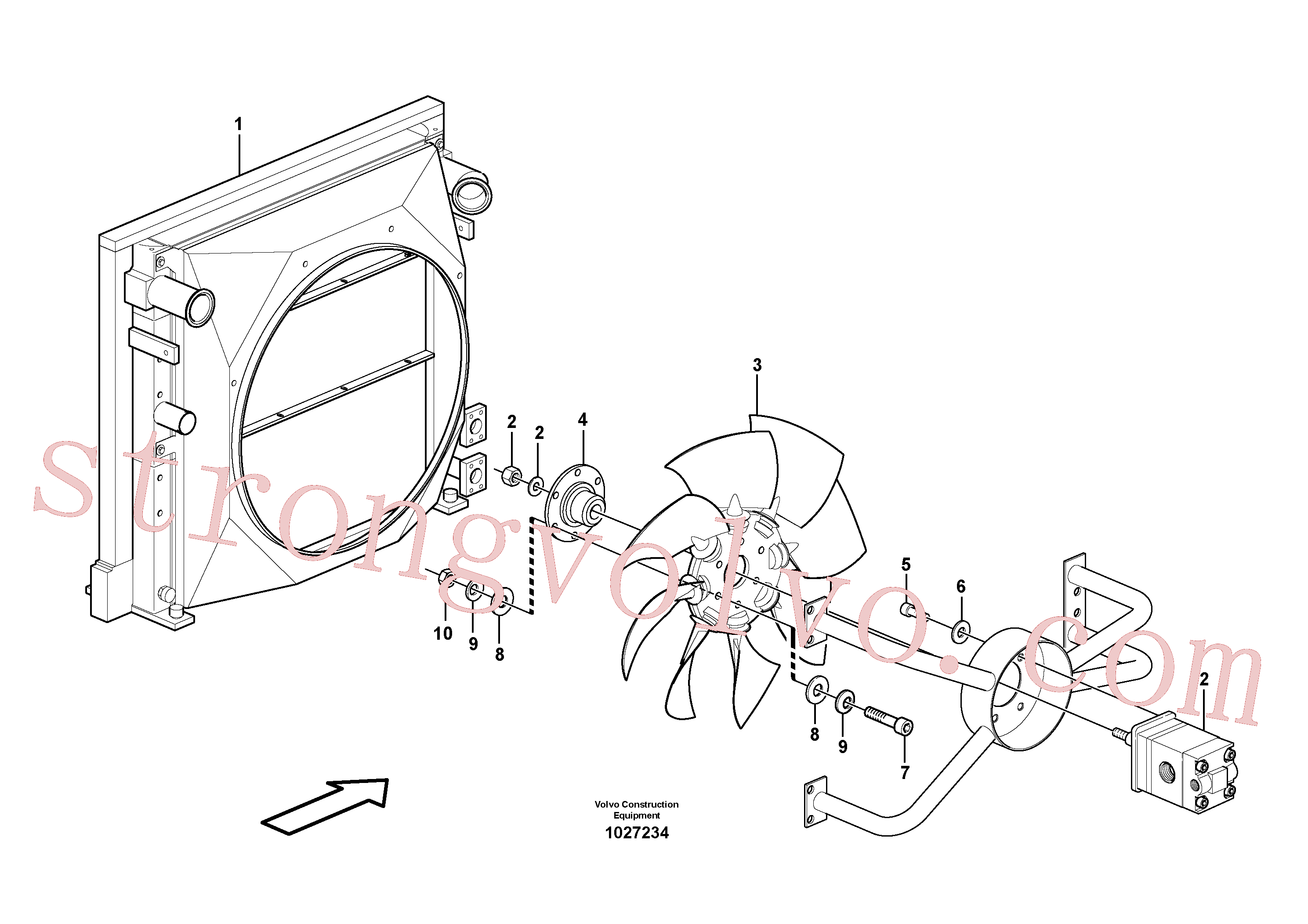 VOE984066 Volvo Ventilador(1027234 Montagem)