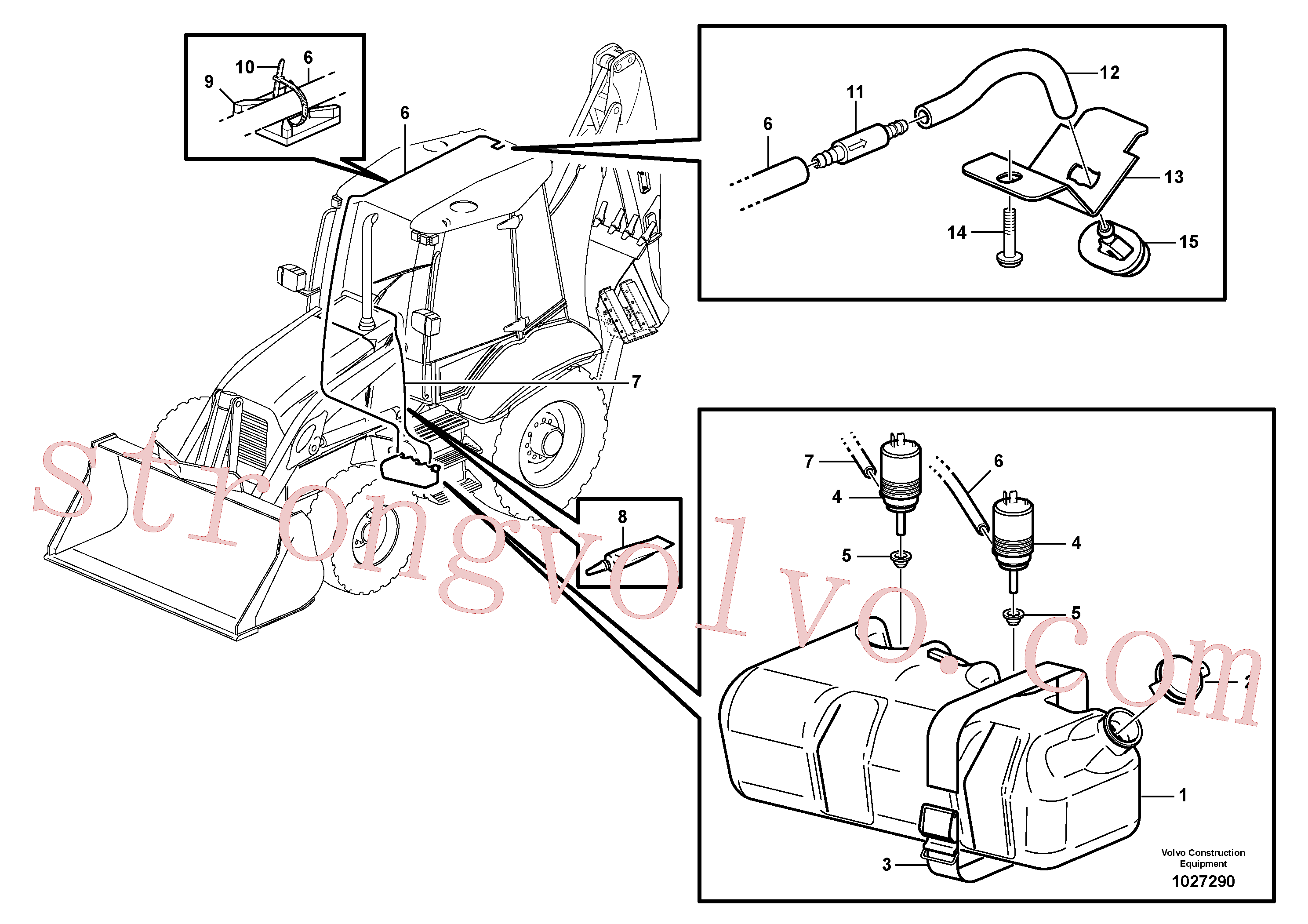 China Made VOE972410 Paraf soquete sext Volvo Acessórios para escavadeira