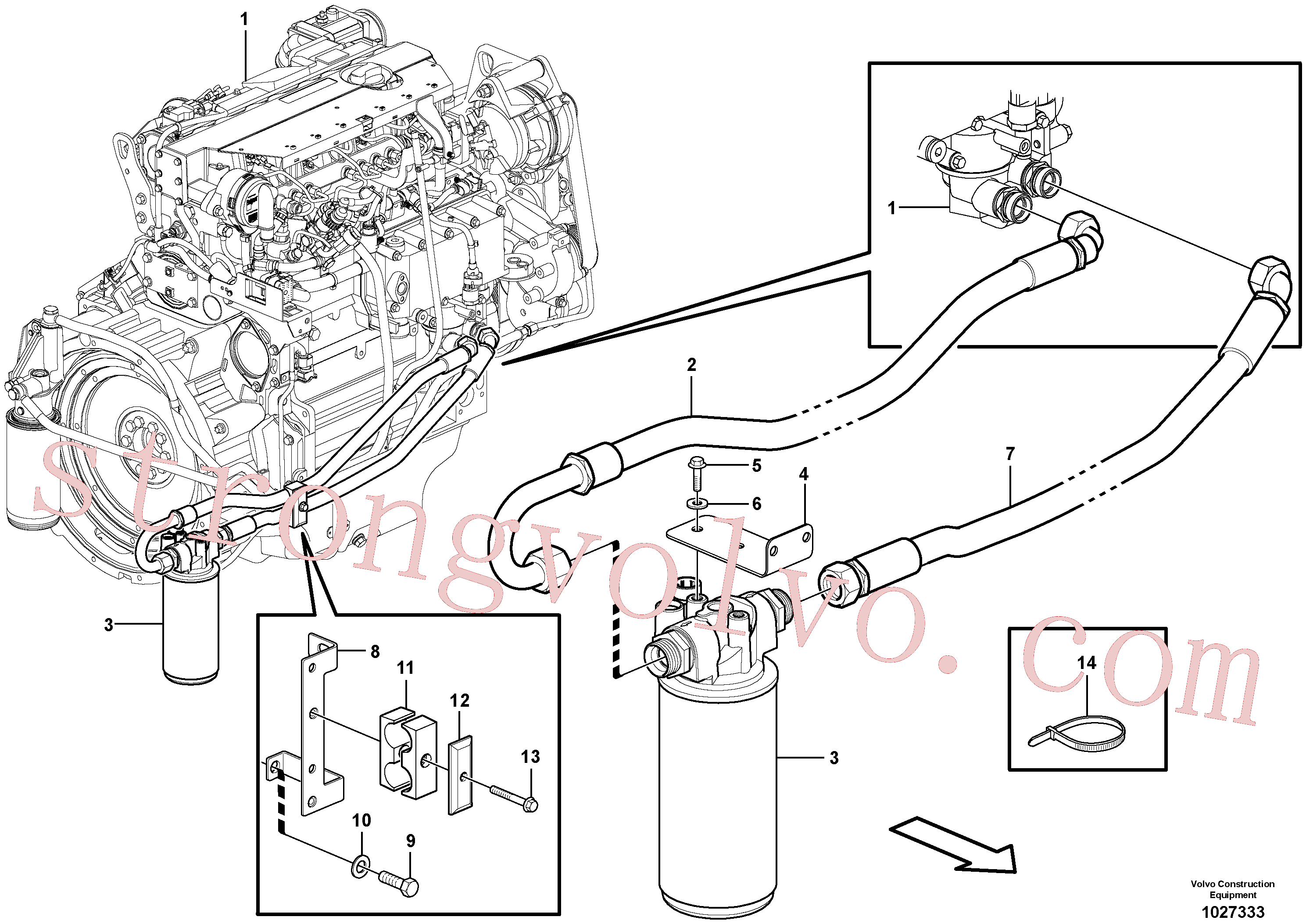ZM2801130 Volvo Sistema de óleo lubrificante(1027333 Montagem)