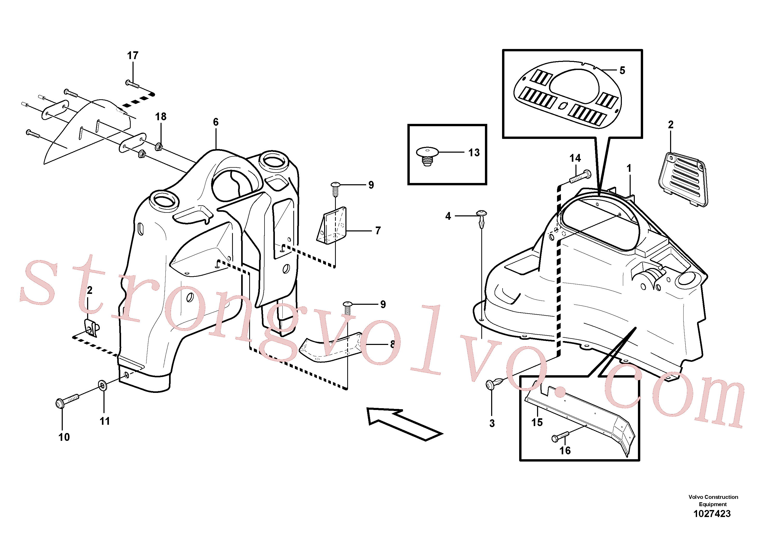 VOE969589 Volvo Painel de instrumentos(1027423 Montagem)