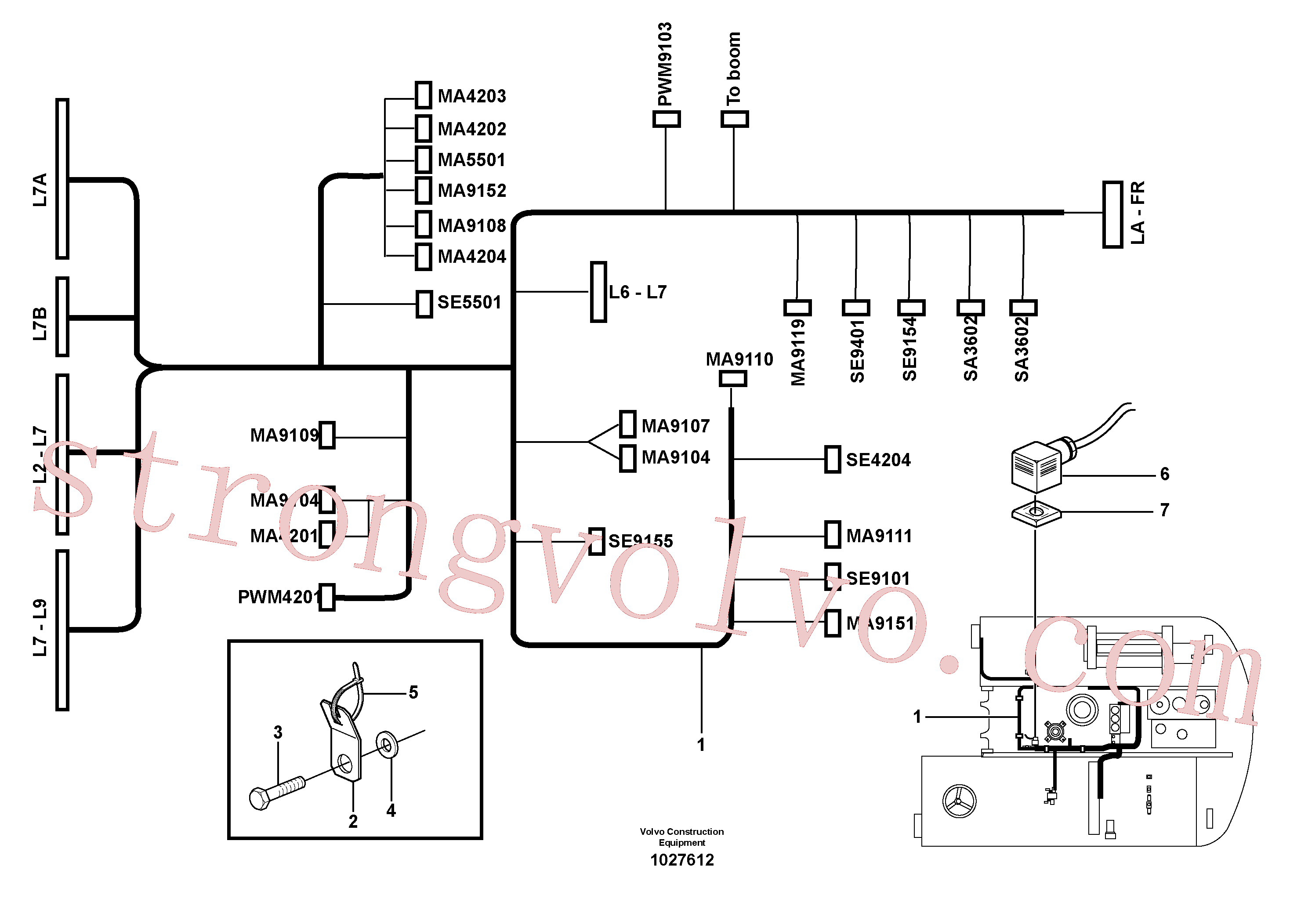 Volvo VOE14378656 Conector Volvo Acessórios para escavadeira
