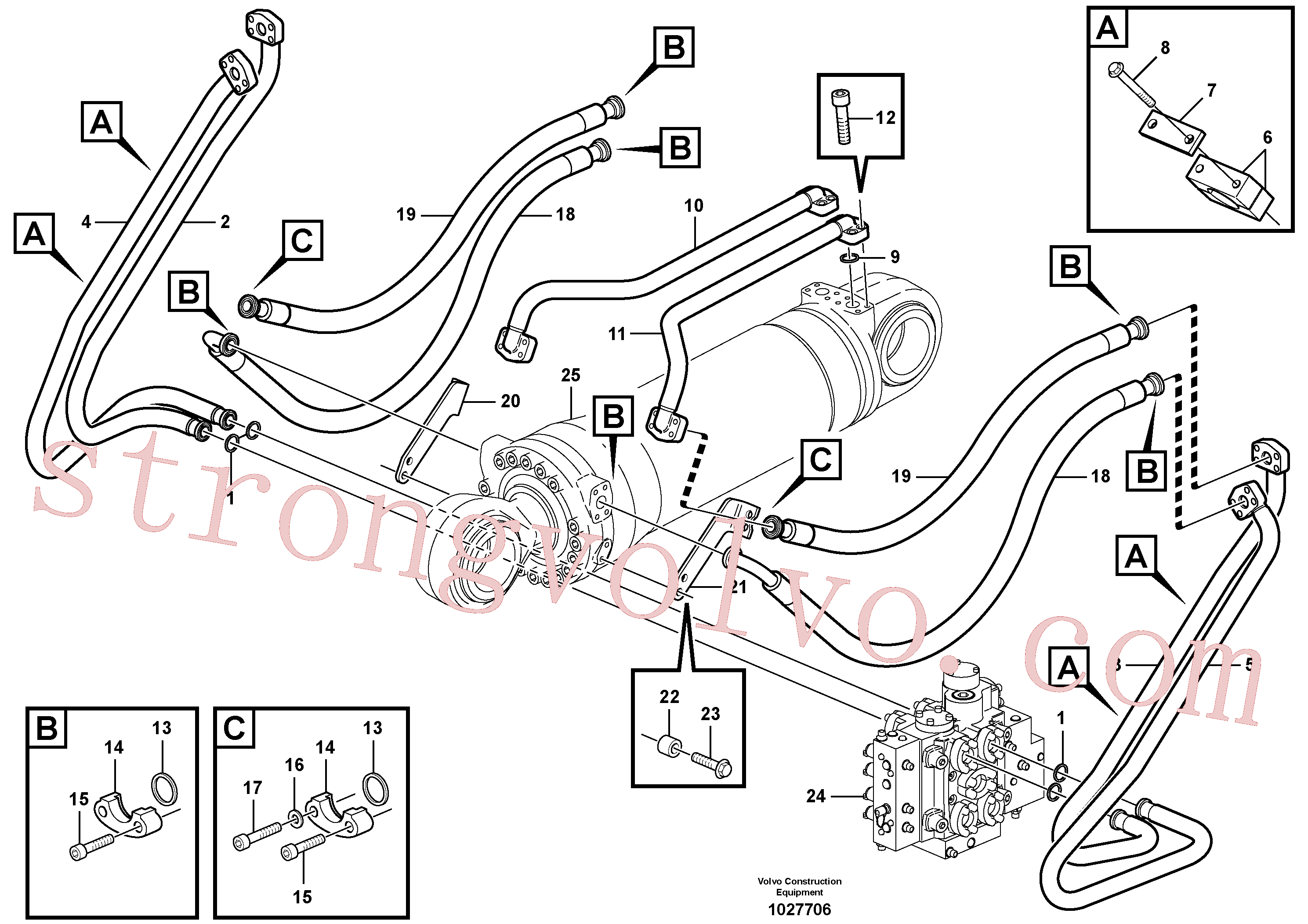 VOE60113617 Volvo Função de inclinação(1027706 Montagem)