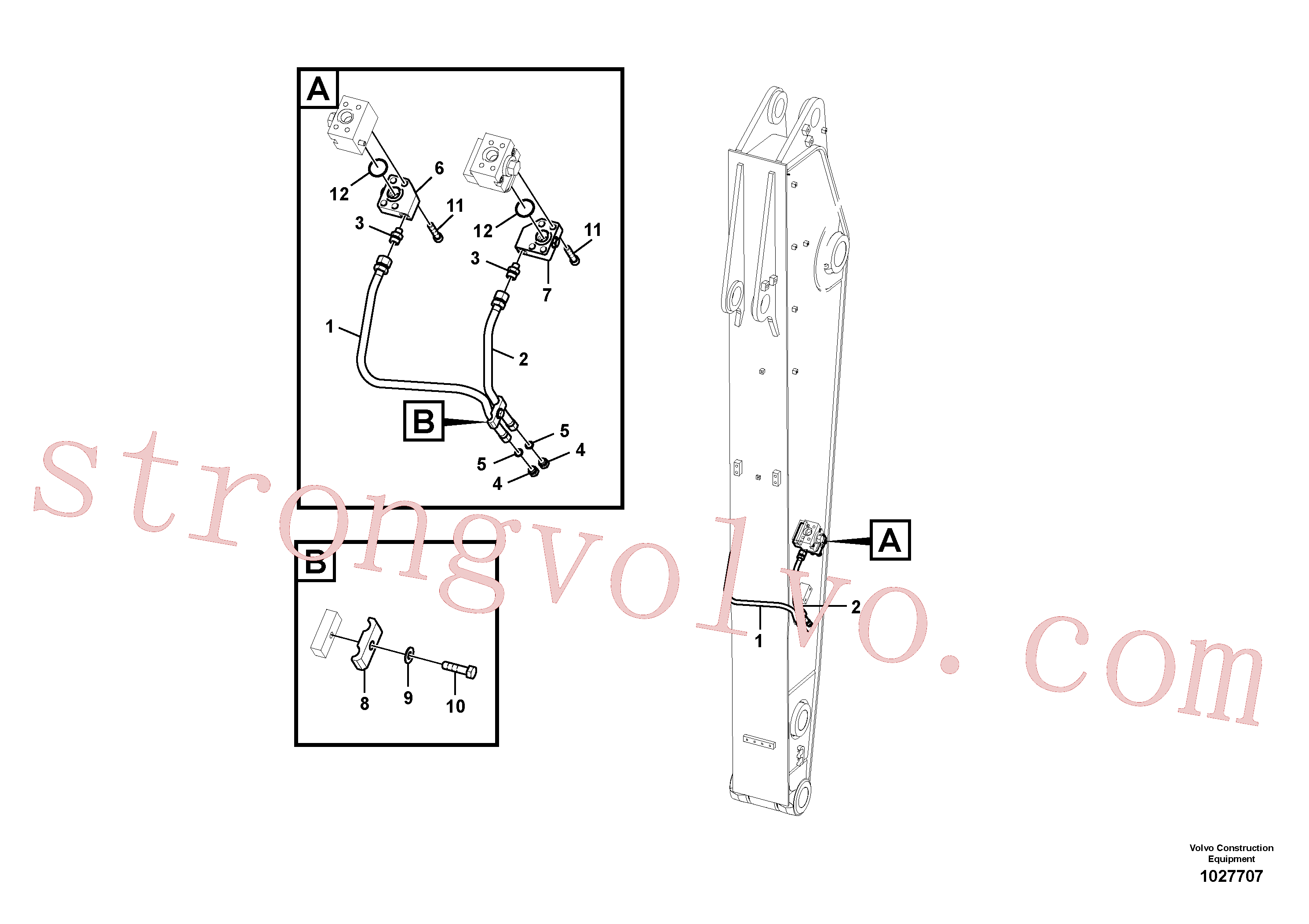 Volvo Acessórios para escavadeira VOE14535582 Bloco Acessórios